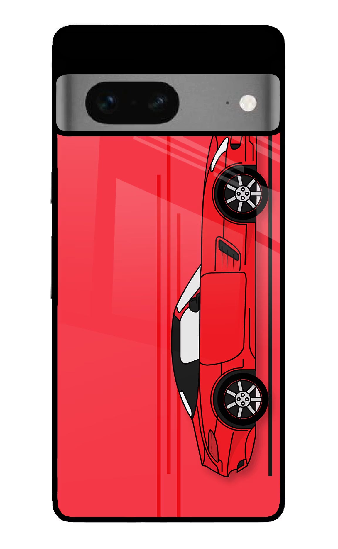 Red Velocity Google Pixel 7 Glass Case - Red Velocity Google Pixel 7 Glass Case Red Velocity Google Pixel 7 Glass Case