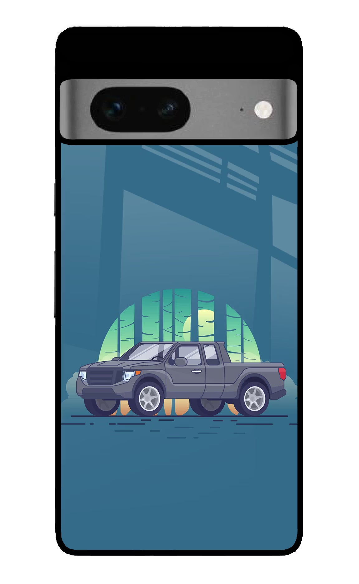 Retro Garage Vibe Google Pixel 7 Back Cover - Retro Garage Vibe Google Pixel 7 Glass Case Back Cover by Casekaro Retro Garage Vibe Google Pixel 7 Glass Case Back Cover by Casekaro