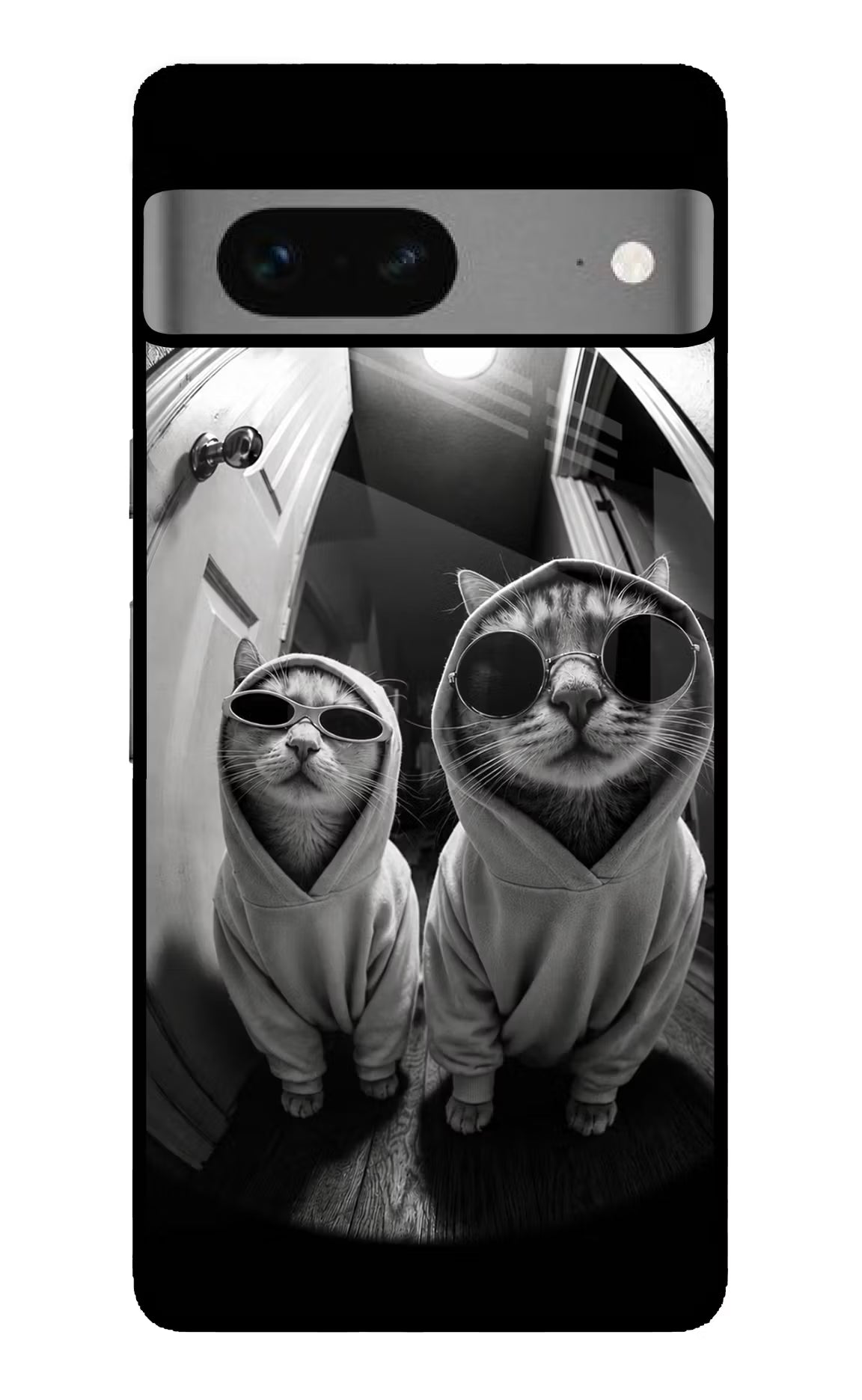 Hood Cats Google Pixel 7 Glass Case - Hood Cats Google Pixel 7 Glass Case Hood Cats Google Pixel 7 Glass Case