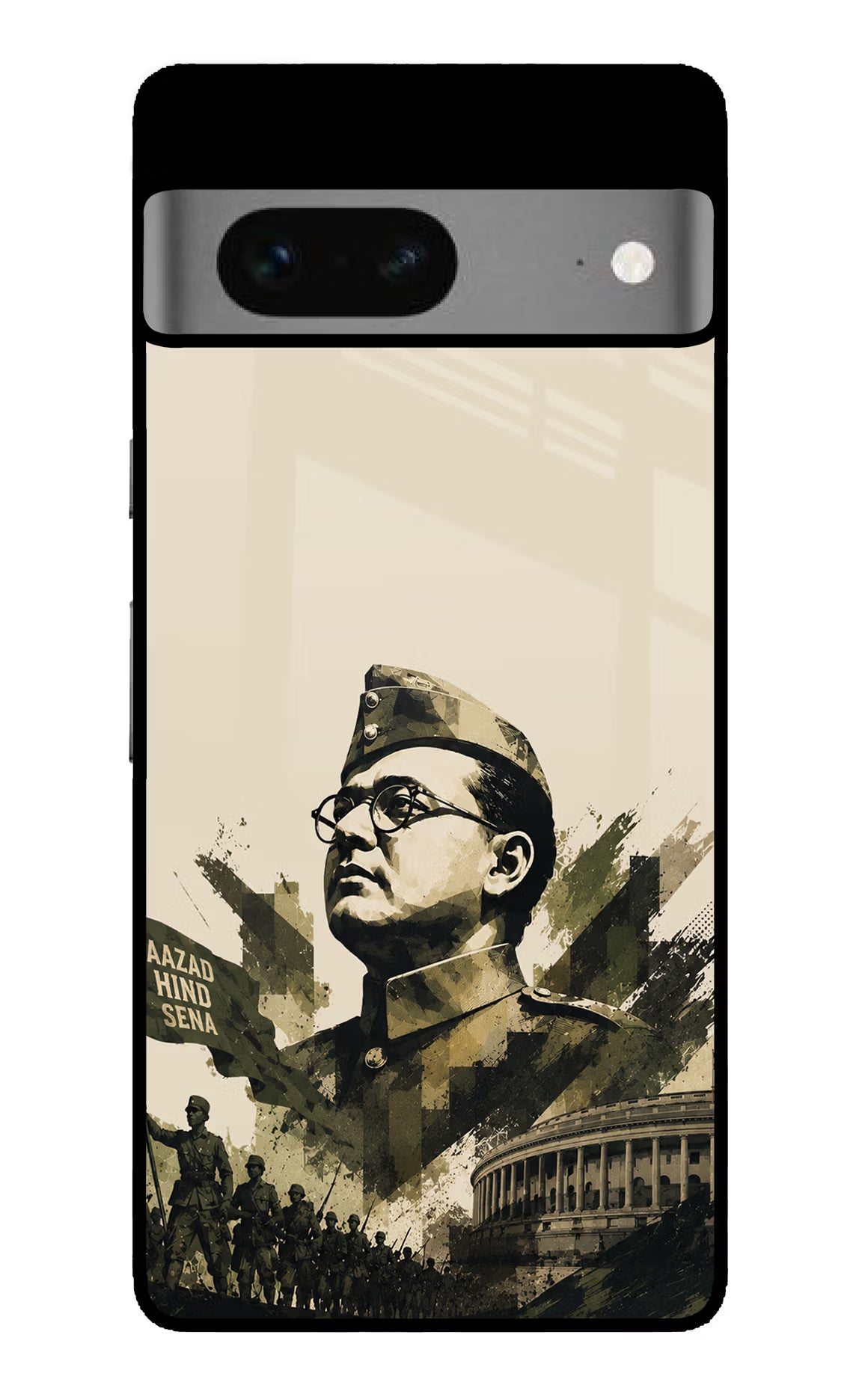 Netaji Rising Google Pixel 7 Glass Case - Netaji Rising Google Pixel 7 Glass Case Netaji Rising Google Pixel 7 Glass Case