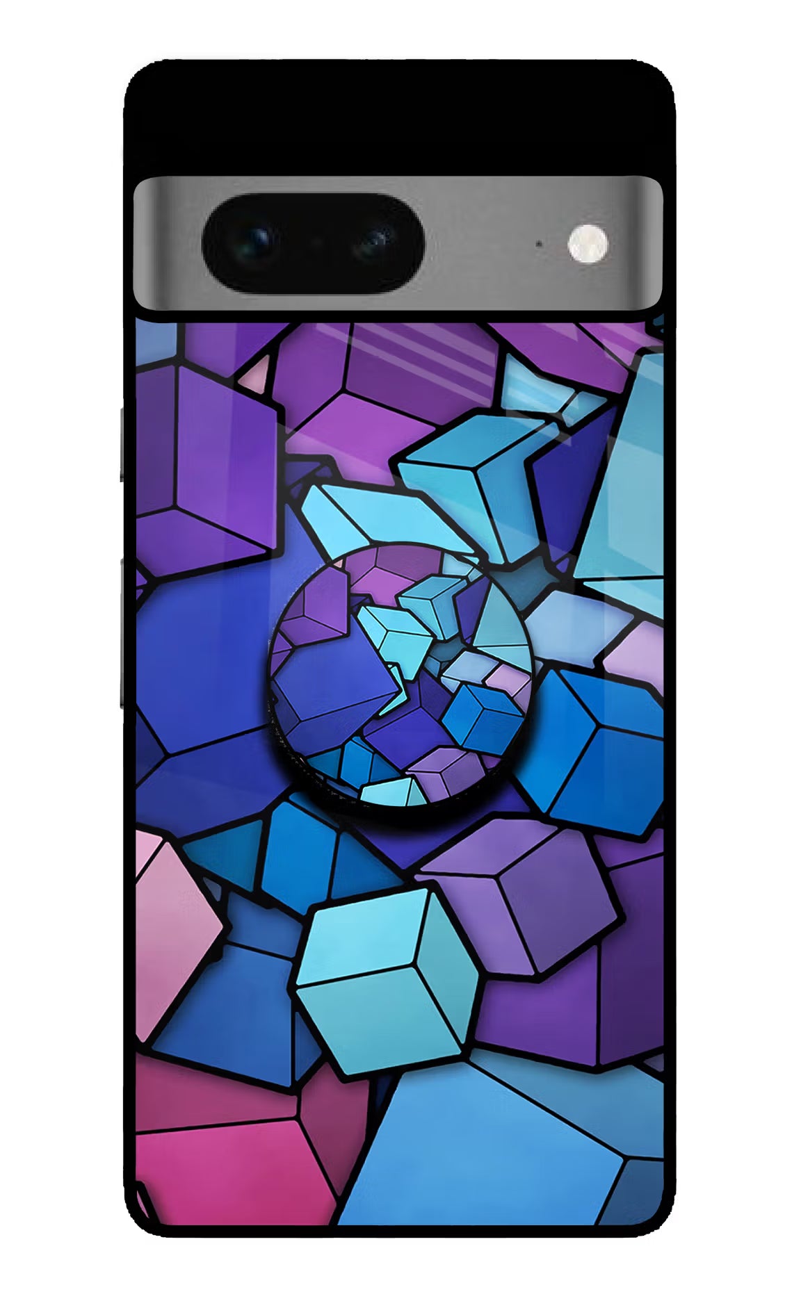 Cubic Abstract Google Pixel 7 Glass Case - Cubic Abstract Google Pixel 7 Glass Case Cubic Abstract Google Pixel 7 Glass Case