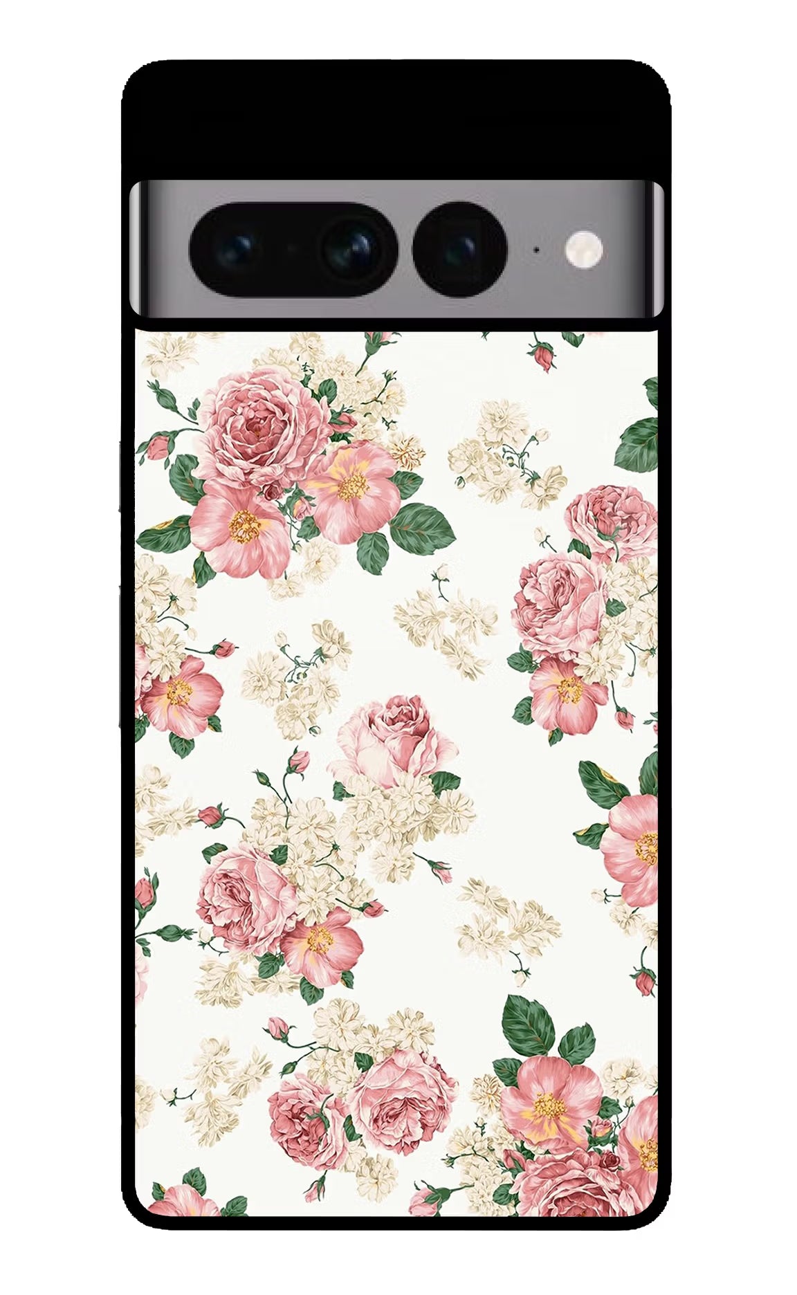 Flowers Google Pixel 7 Pro Back Cover - Flowers Google Pixel 7 Pro Glass Case Back Cover by Casekaro Flowers Google Pixel 7 Pro Glass Case Back Cover by Casekaro