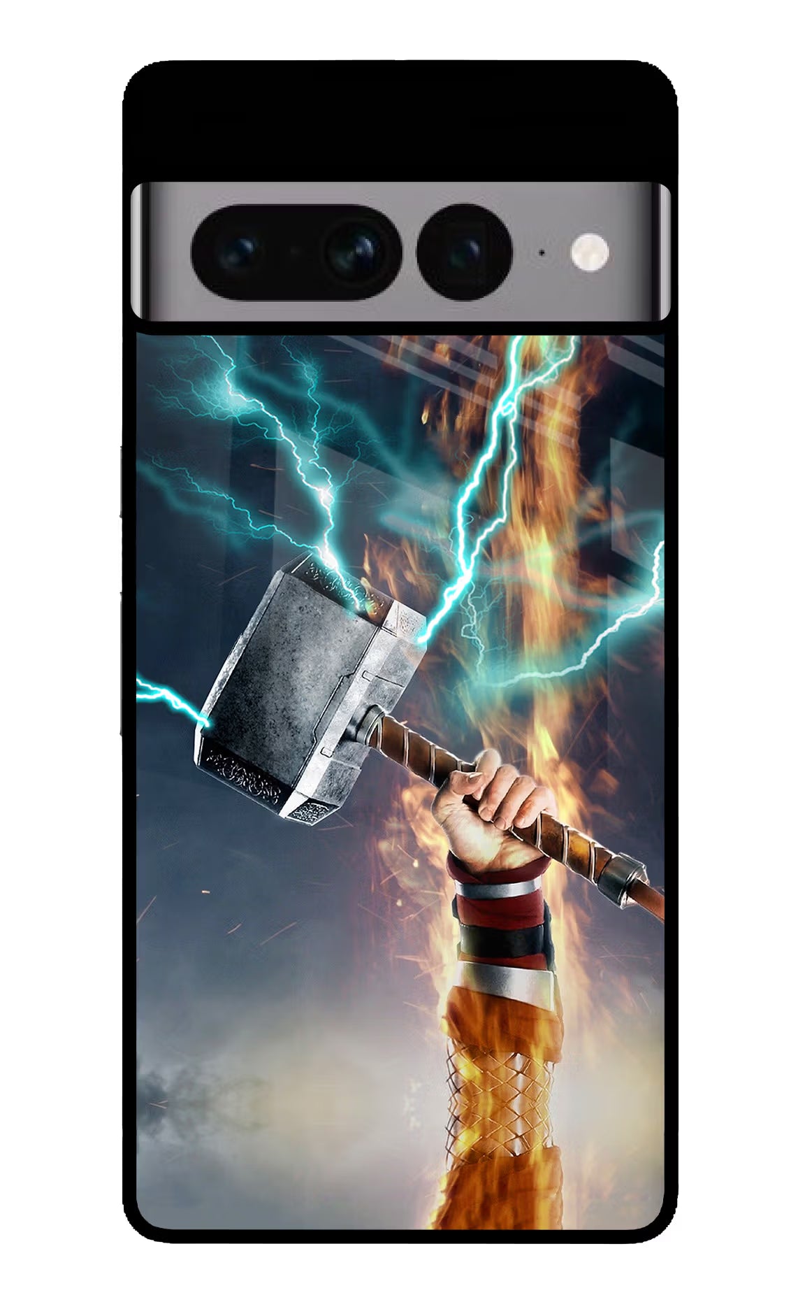 Thor Hammer Mjolnir Google Pixel 7 Pro Back Cover - Thor Hammer Mjolnir Google Pixel 7 Pro Glass Case Back Cover by Casekaro Thor Hammer Mjolnir Google Pixel 7 Pro Glass Case Back Cover by Casekaro