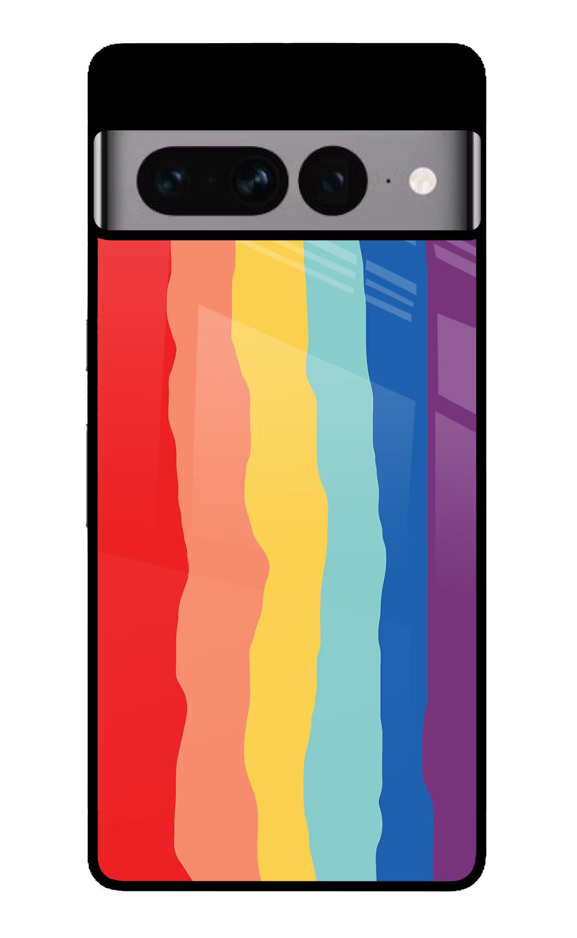 Rainbow Google Pixel 7 Pro Back Cover - Rainbow Google Pixel 7 Pro Glass Case Back Cover by Casekaro Rainbow Google Pixel 7 Pro Glass Case Back Cover by Casekaro