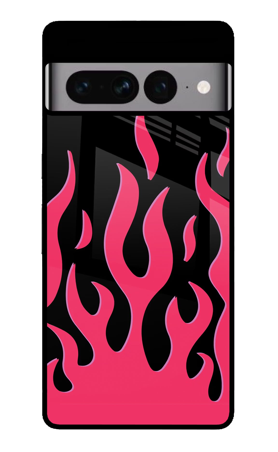Fire Flames Google Pixel 7 Pro Back Cover - Fire Flames Google Pixel 7 Pro Glass Case Back Cover by Casekaro Fire Flames Google Pixel 7 Pro Glass Case Back Cover by Casekaro