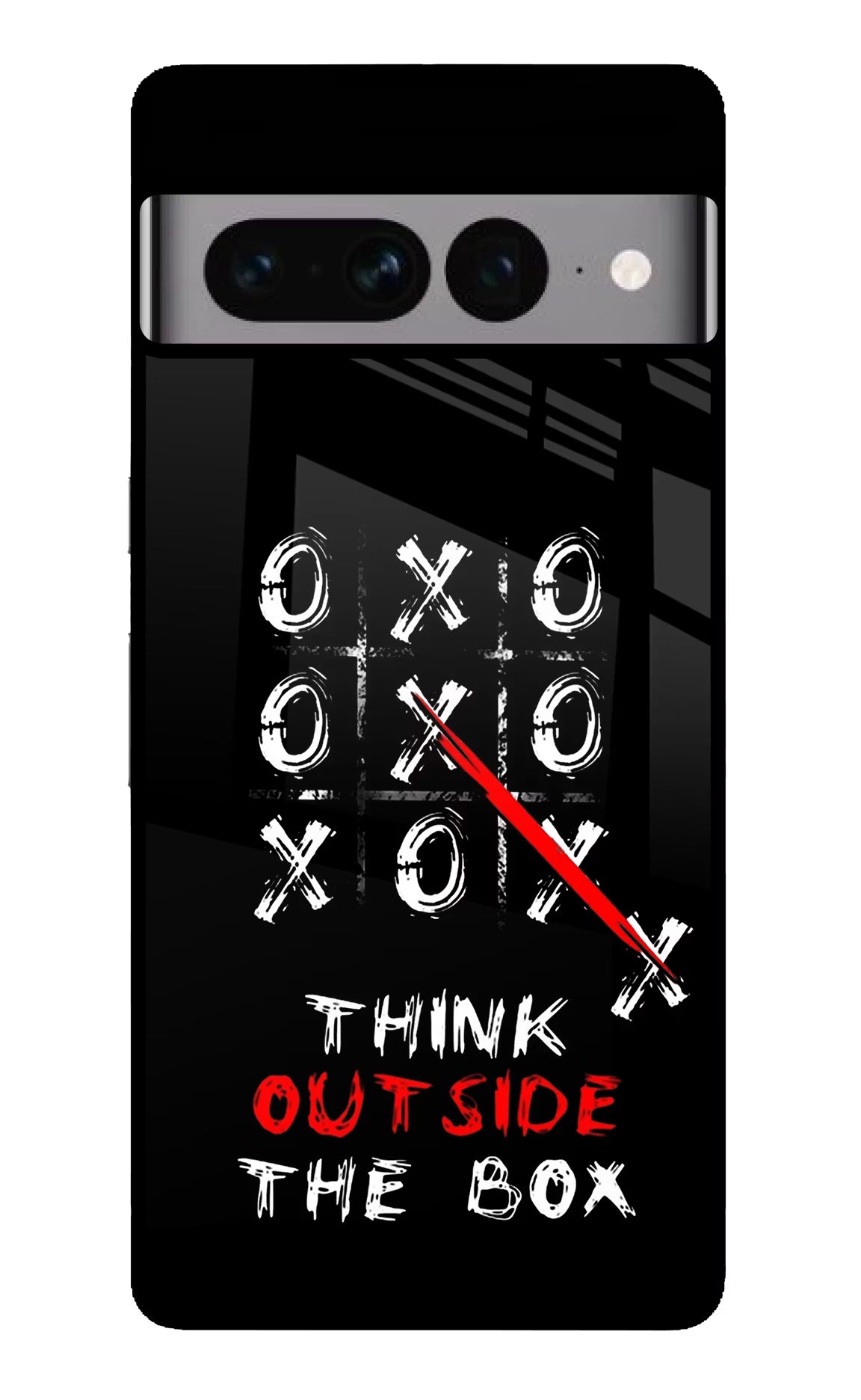 Think out of the BOX Google Pixel 7 Pro Back Cover - Think out of the BOX Google Pixel 7 Pro Glass Case Back Cover by Casekaro Think out of the BOX Google Pixel 7 Pro Glass Case Back Cover by Casekaro