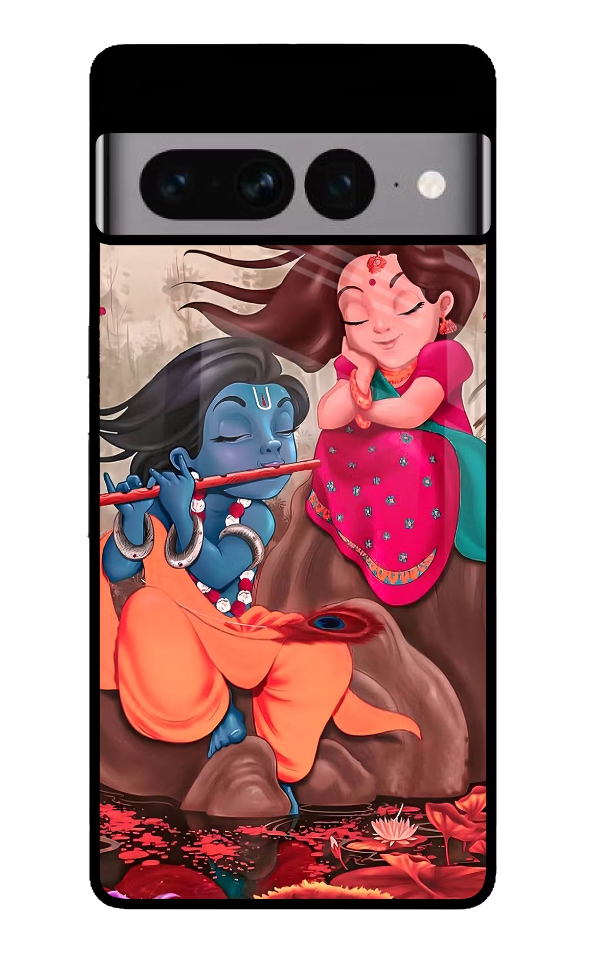 Radhe Krishna Google Pixel 7 Pro Glass Case - Radhe Krishna Google Pixel 7 Pro Glass Case Radhe Krishna Google Pixel 7 Pro Glass Case