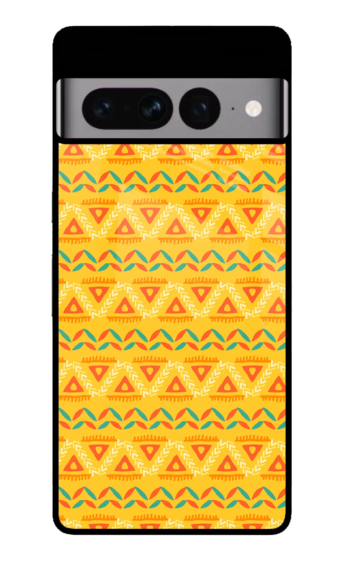 Tribal Pattern Google Pixel 7 Pro Back Cover - Tribal Pattern Google Pixel 7 Pro Glass Case Back Cover by Casekaro Tribal Pattern Google Pixel 7 Pro Glass Case Back Cover by Casekaro