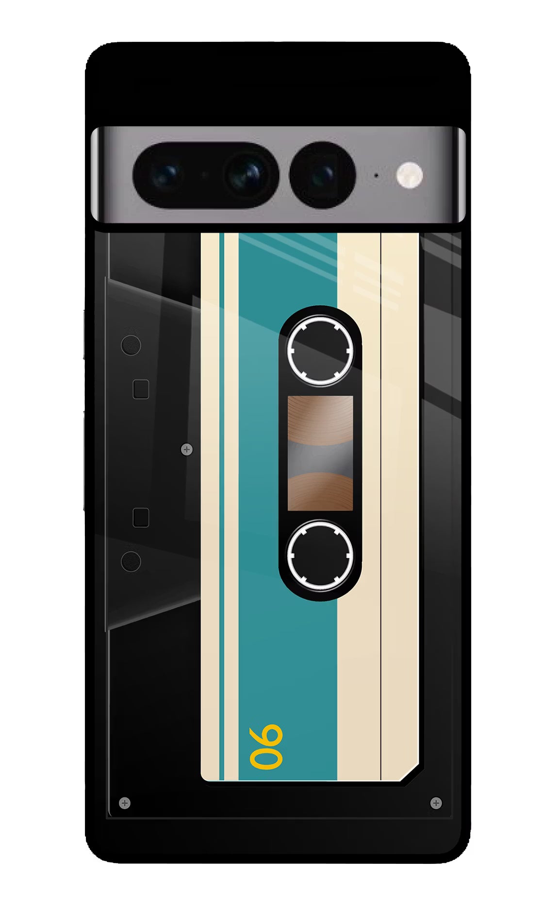 Cassette Google Pixel 7 Pro Back Cover - Cassette Google Pixel 7 Pro Glass Case Back Cover by Casekaro Cassette Google Pixel 7 Pro Glass Case Back Cover by Casekaro
