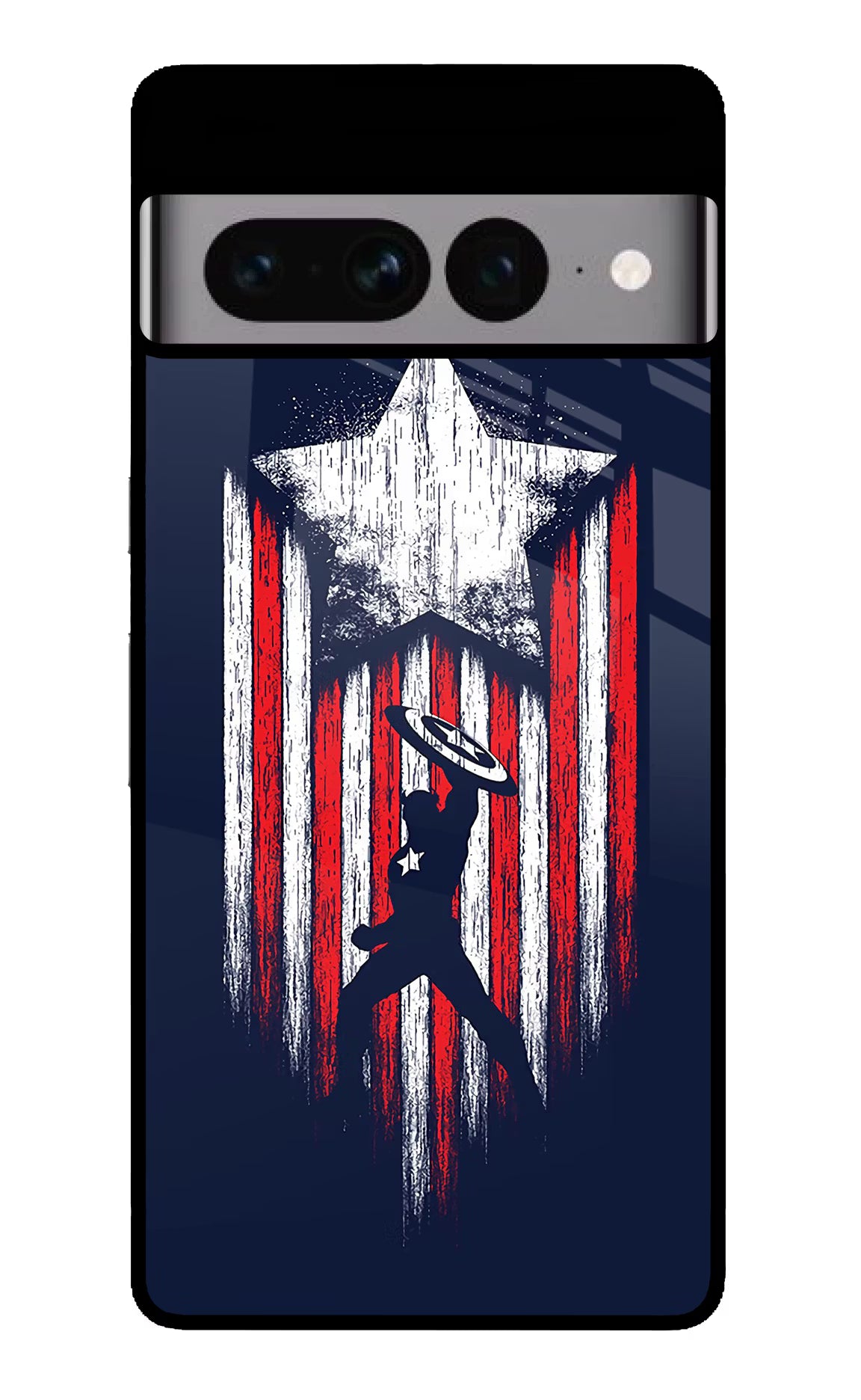 Captain America Marvel Art Google Pixel 7 Pro Back Cover - Captain America Marvel Art Google Pixel 7 Pro Glass Case Back Cover by Casekaro Captain America Marvel Art Google Pixel 7 Pro Glass Case Back Cover by Casekaro