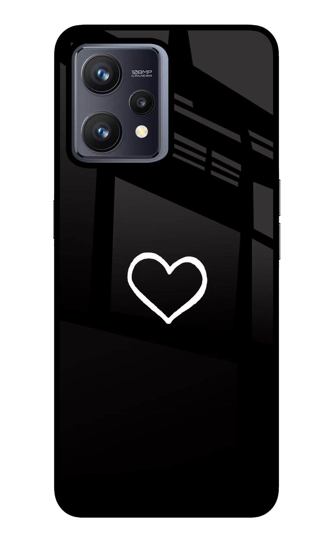 Heart Realme 9 4G Back Cover - Heart Realme 9 4G Glass Case Back Cover by Casekaro Heart Realme 9 4G Glass Case Back Cover by Casekaro