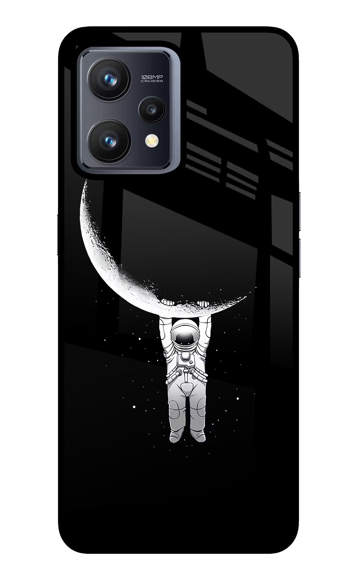 Moon Space Realme 9 4G Back Cover - Moon Space Realme 9 4G Glass Case Back Cover by Casekaro Moon Space Realme 9 4G Glass Case Back Cover by Casekaro