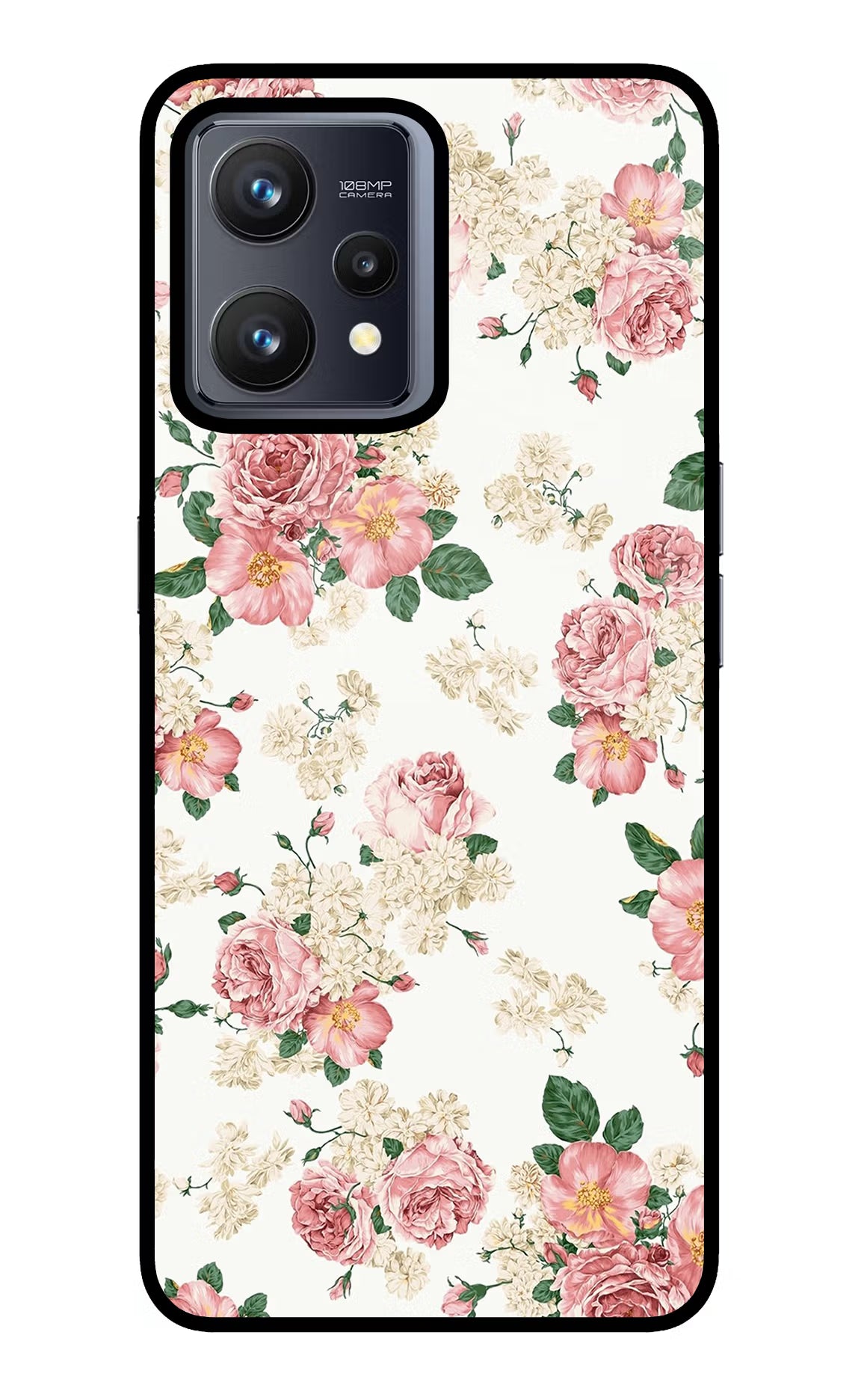 Flowers Realme 9 4G Glass Case - Flowers Realme 9 4G Glass Case Flowers Realme 9 4G Glass Case