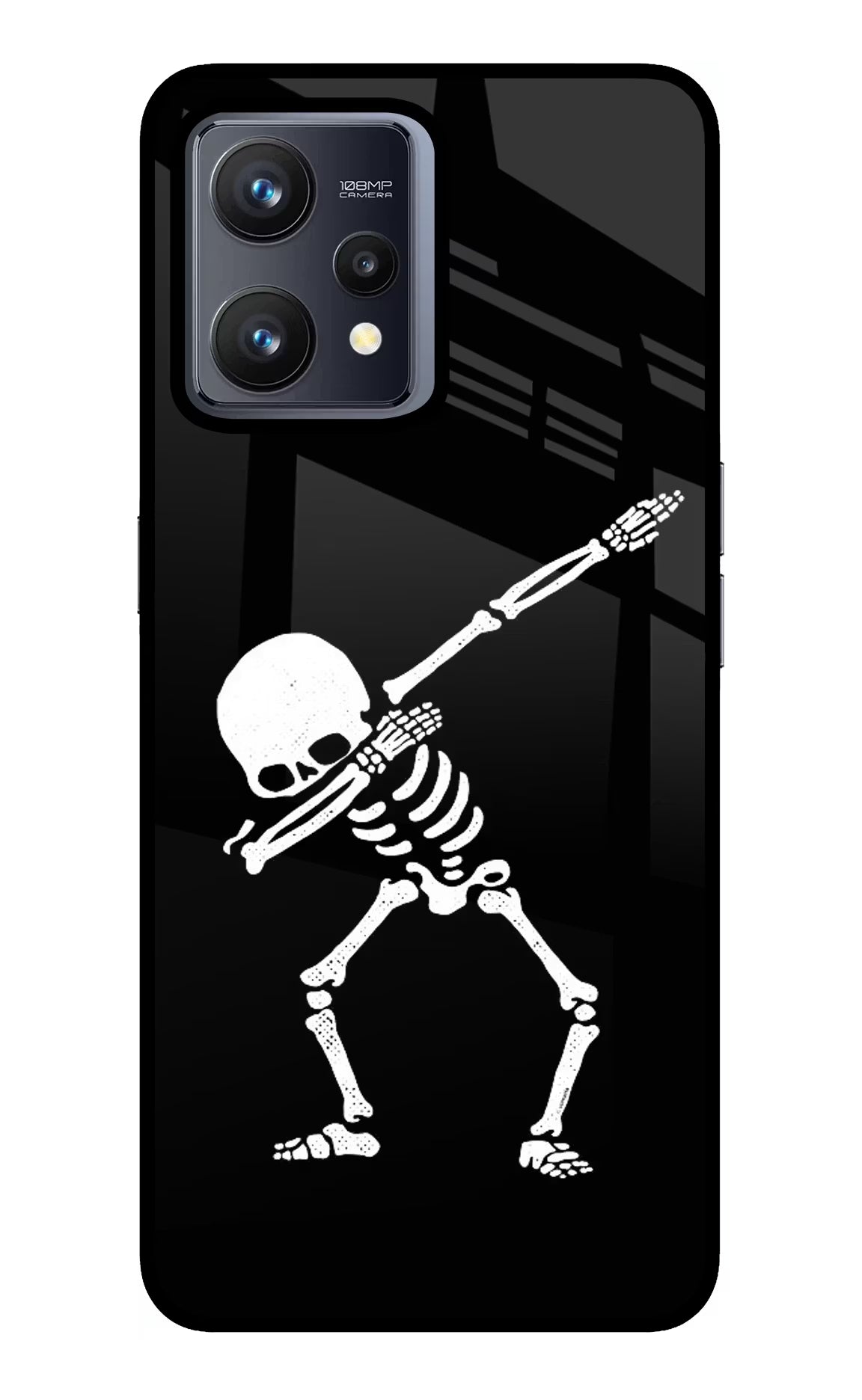 Dabbing Skeleton Art Realme 9 4G Back Cover - Dabbing Skeleton Art Realme 9 4G Glass Case Back Cover by Casekaro Dabbing Skeleton Art Realme 9 4G Glass Case Back Cover by Casekaro