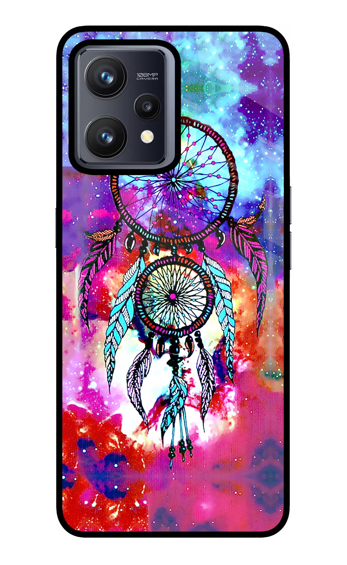 Dream Catcher Abstract Realme 9 4G Back Cover - Dream Catcher Abstract Realme 9 4G Glass Case Back Cover by Casekaro Dream Catcher Abstract Realme 9 4G Glass Case Back Cover by Casekaro