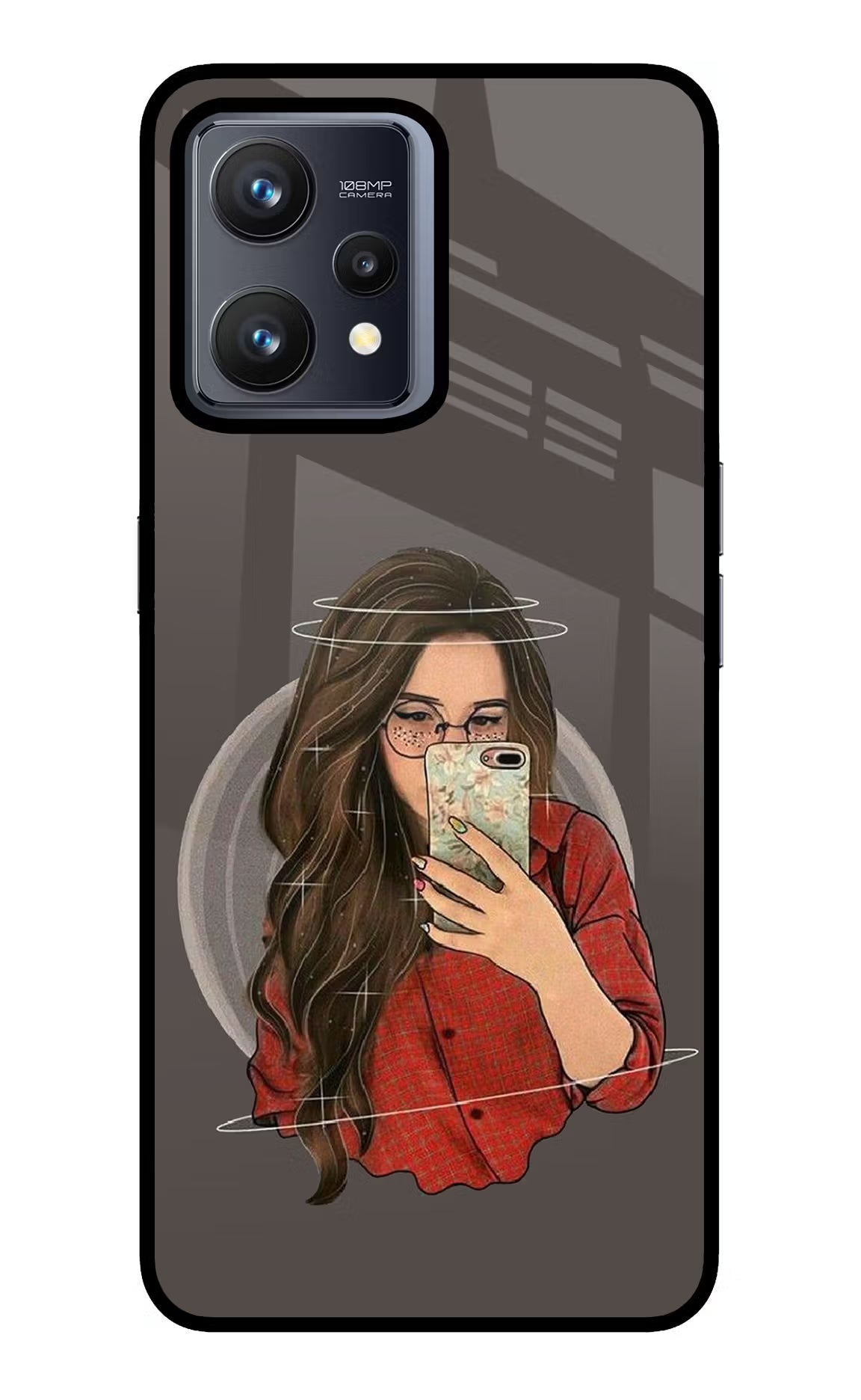 Selfie Queen Realme 9 4G Back Cover - Selfie Queen Realme 9 4G Glass Case Back Cover by Casekaro Selfie Queen Realme 9 4G Glass Case Back Cover by Casekaro