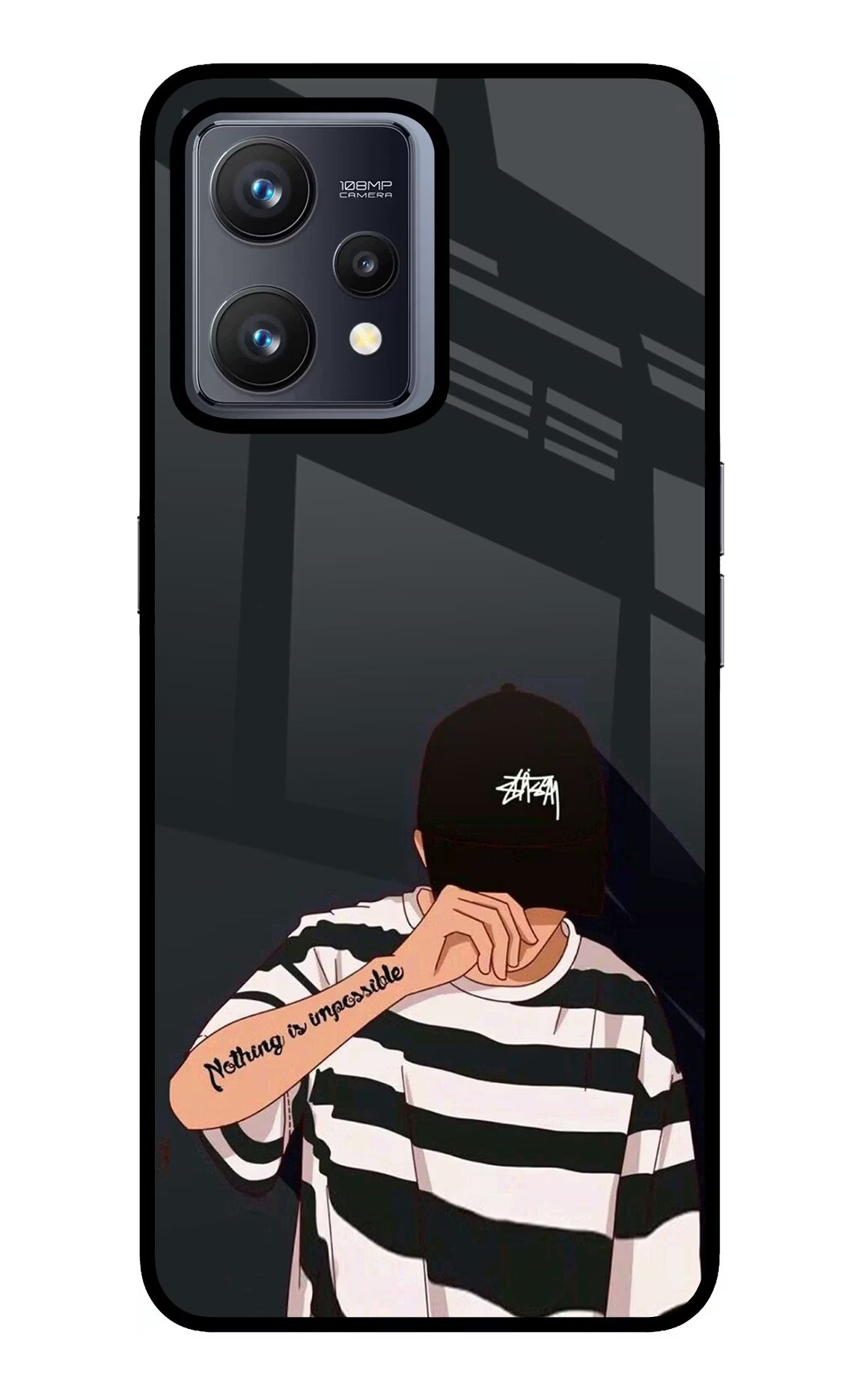 Aesthetic Boy Realme 9 4G Back Cover - Aesthetic Boy Realme 9 4G Glass Case Back Cover by Casekaro Aesthetic Boy Realme 9 4G Glass Case Back Cover by Casekaro