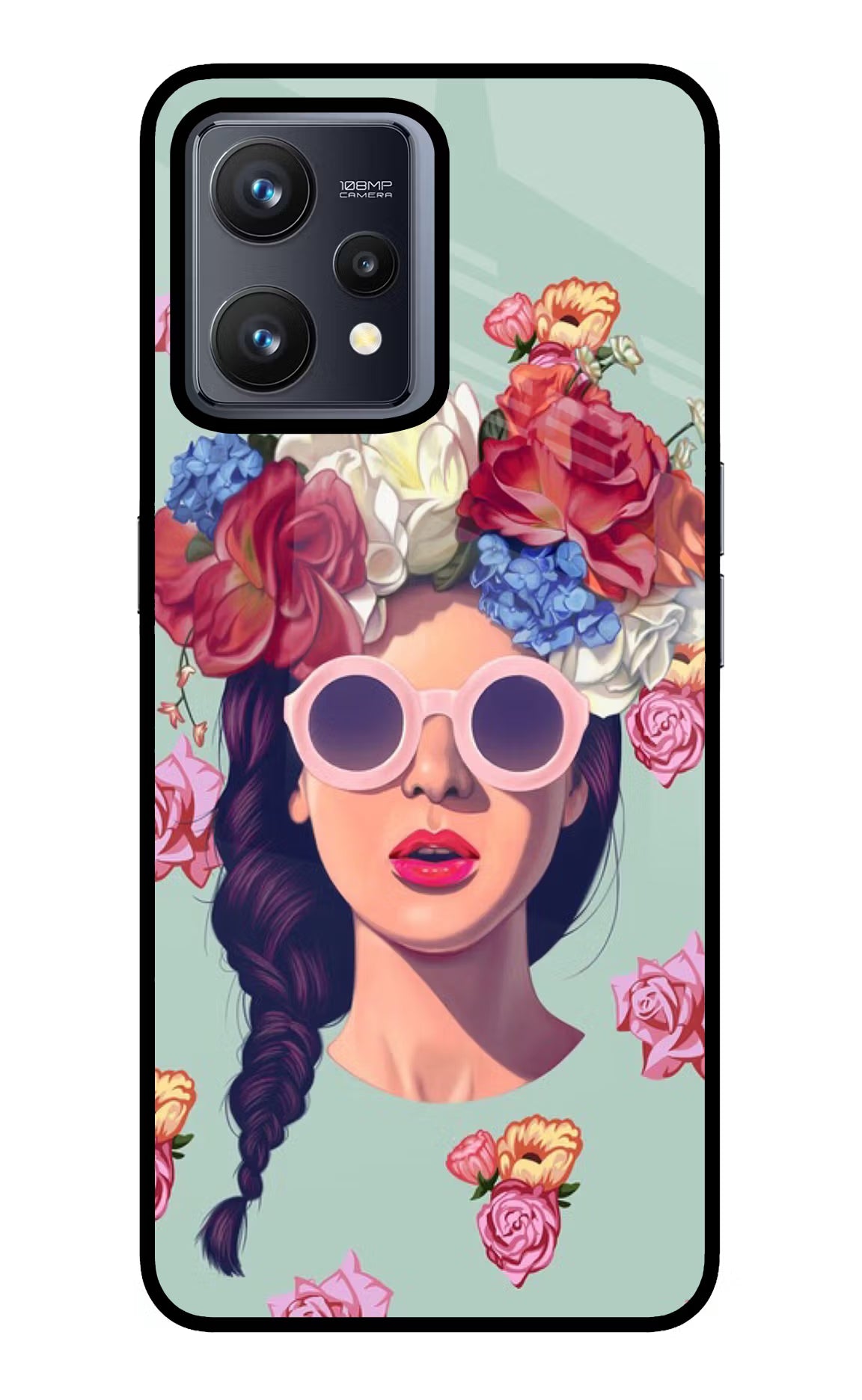 Pretty Girl Realme 9 4G Back Cover - Pretty Girl Realme 9 4G Glass Case Back Cover by Casekaro Pretty Girl Realme 9 4G Glass Case Back Cover by Casekaro