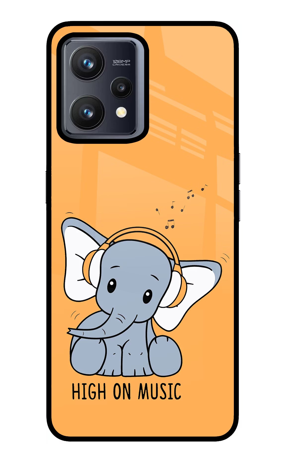 High On Music Realme 9 4G Glass Case - High On Music Realme 9 4G Glass Case High On Music Realme 9 4G Glass Case