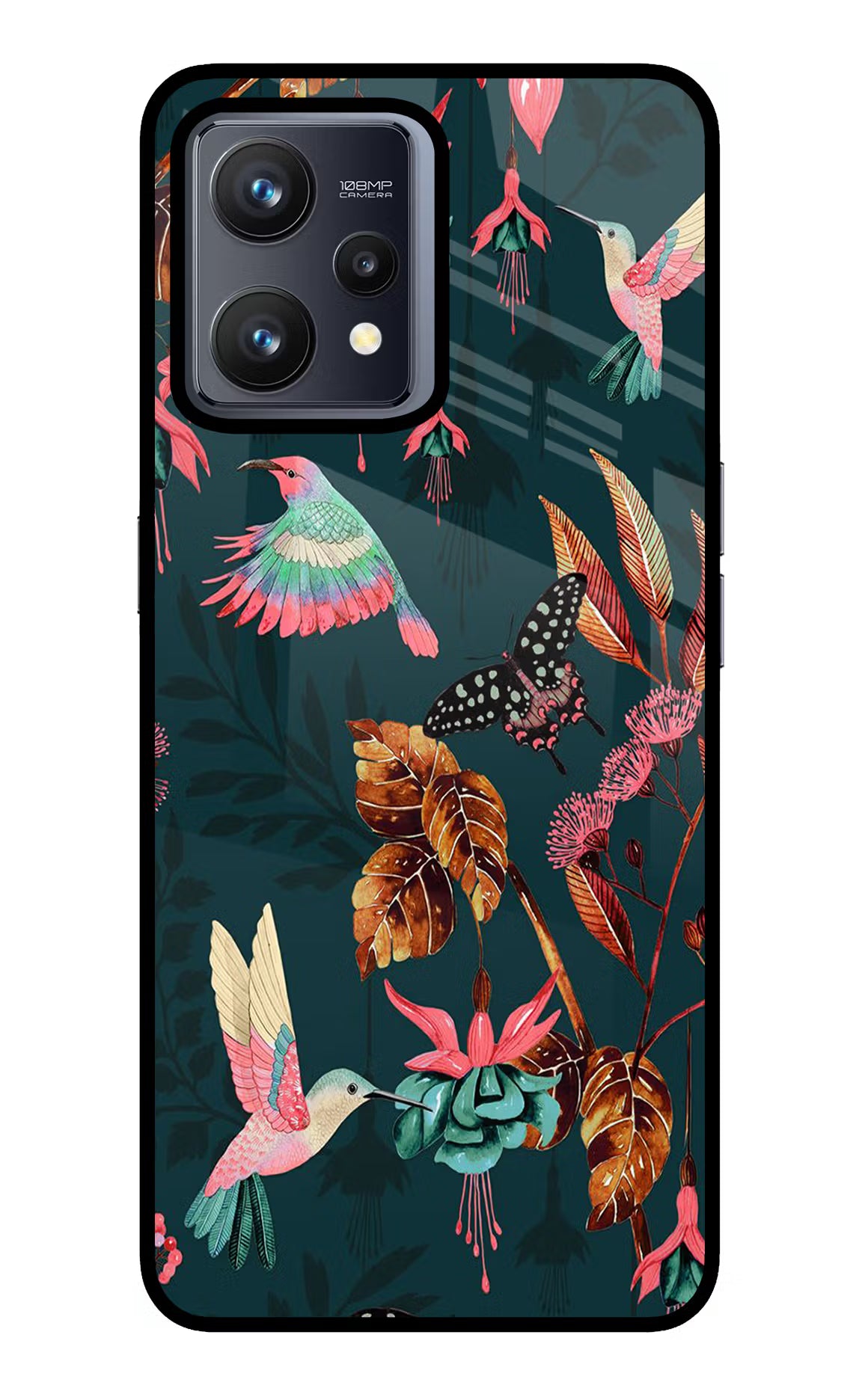 Birds Realme 9 4G Back Cover - Birds Realme 9 4G Glass Case Back Cover by Casekaro Birds Realme 9 4G Glass Case Back Cover by Casekaro
