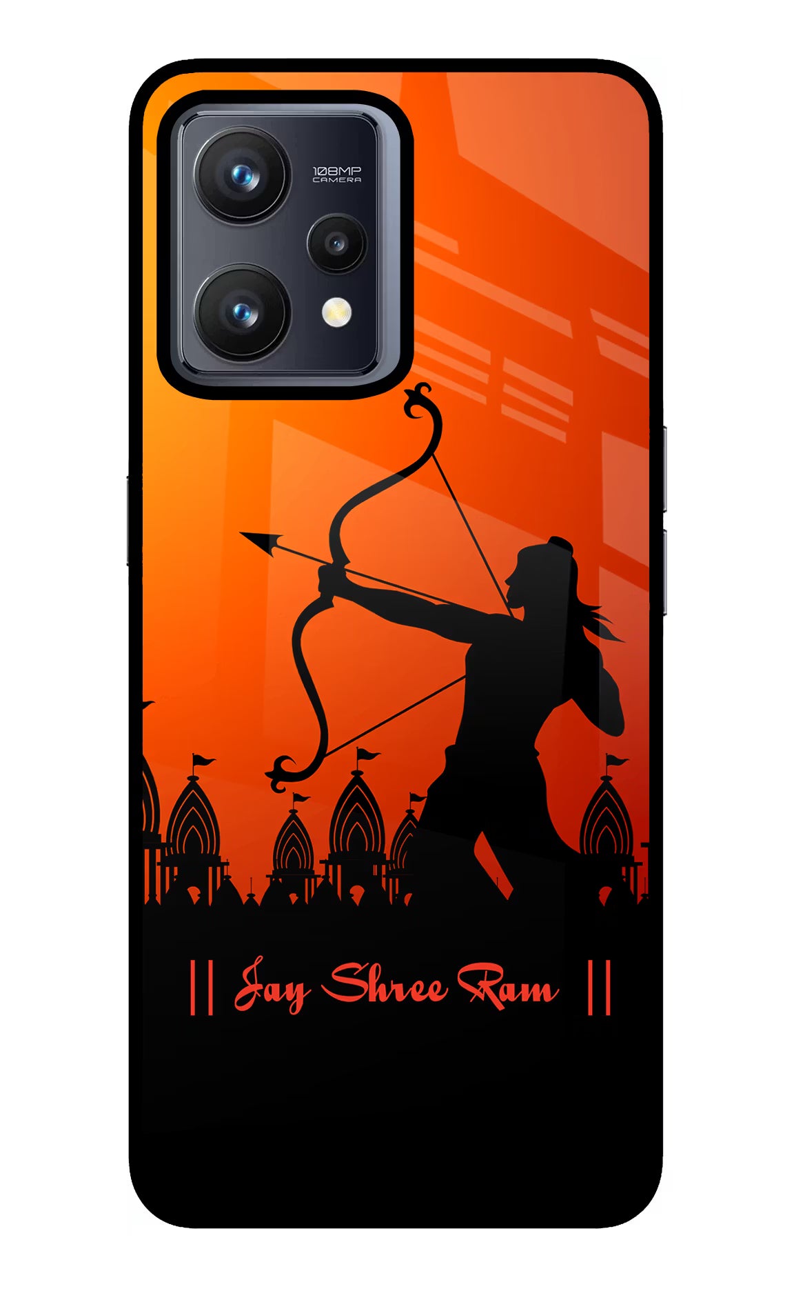 Lord Ram - 4 Realme 9 4G Back Cover - Lord Ram - 4 Realme 9 4G Glass Case Back Cover by Casekaro Lord Ram - 4 Realme 9 4G Glass Case Back Cover by Casekaro