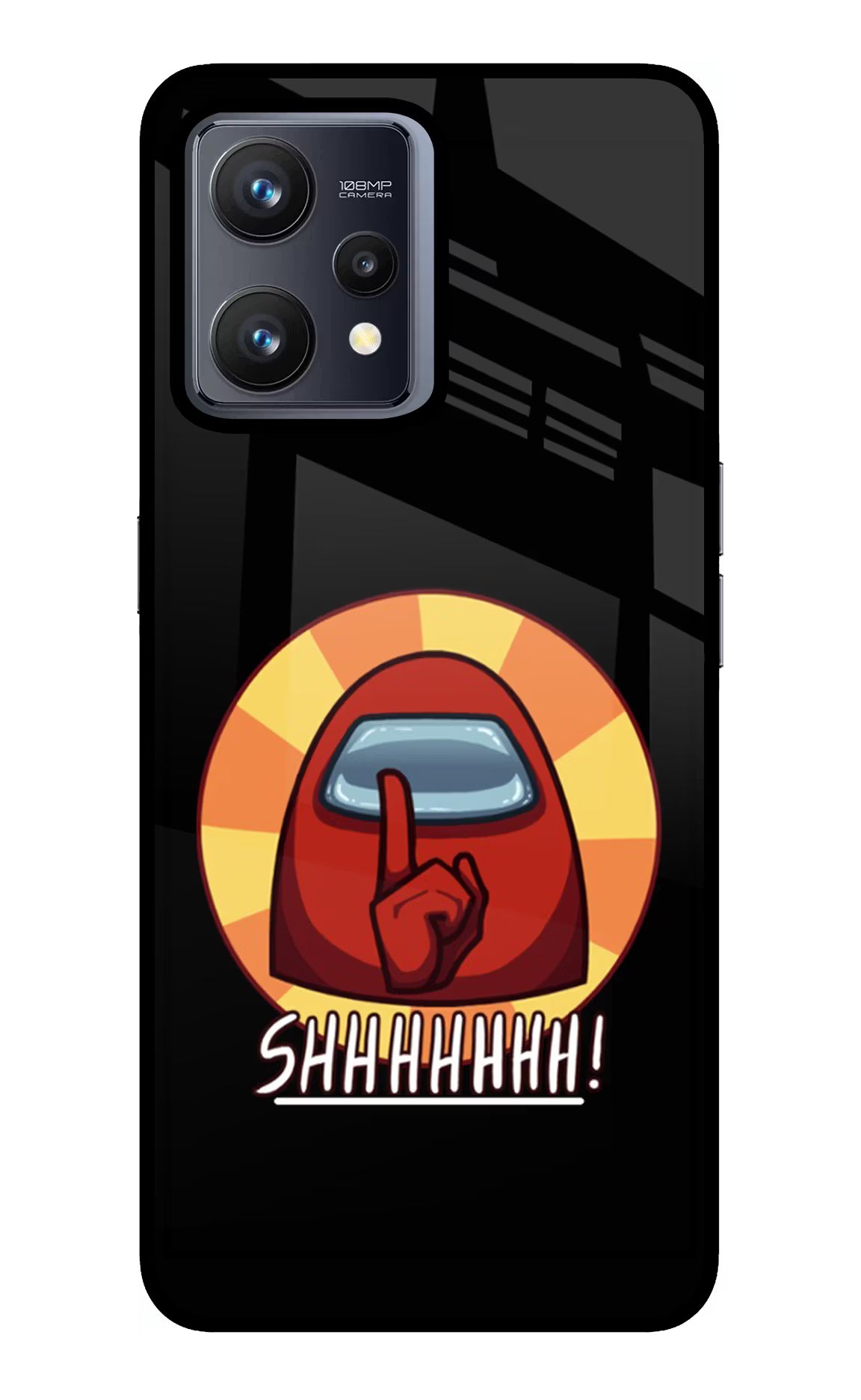 Among Us Shhh! Realme 9 4G Glass Case - Among Us Shhh! Realme 9 4G Glass Case Among Us Shhh! Realme 9 4G Glass Case