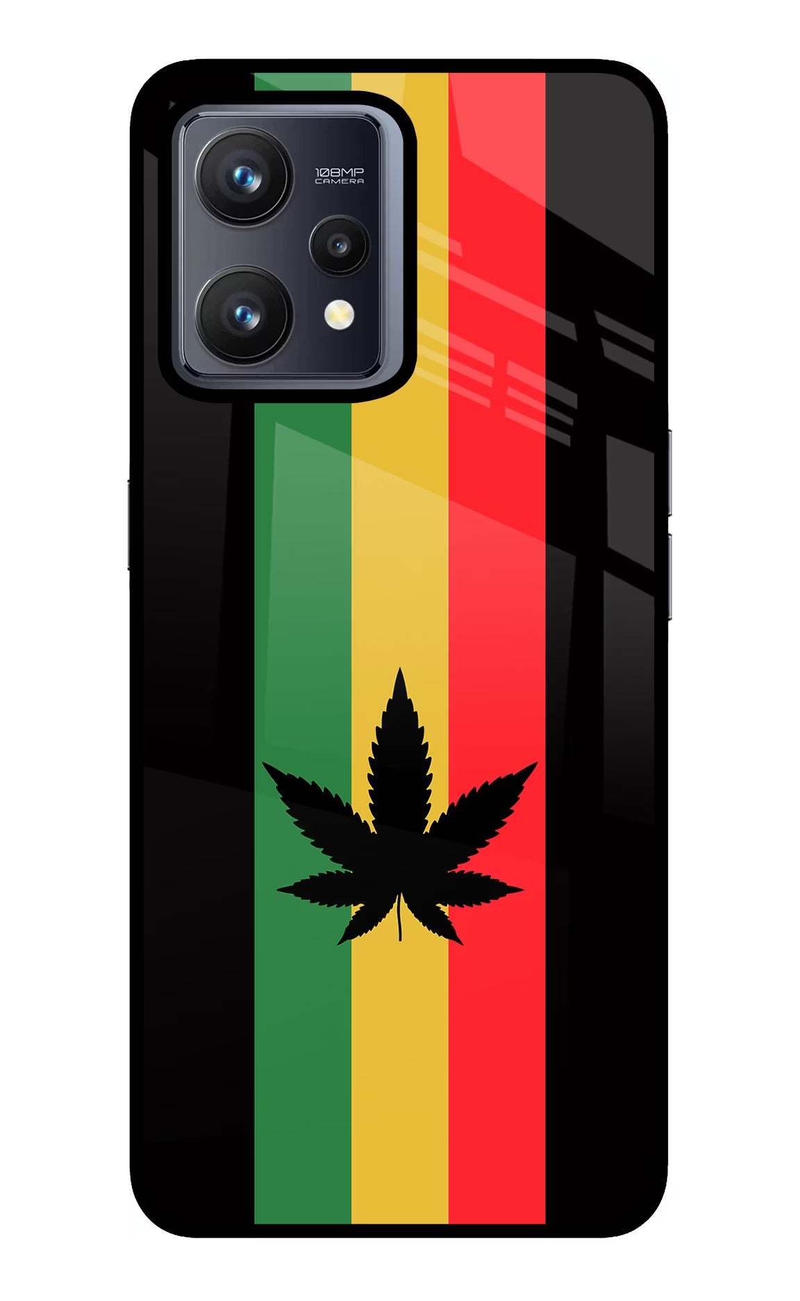 Weed Flag Realme 9 4G Back Cover - Weed Flag Realme 9 4G Glass Case Back Cover by Casekaro Weed Flag Realme 9 4G Glass Case Back Cover by Casekaro