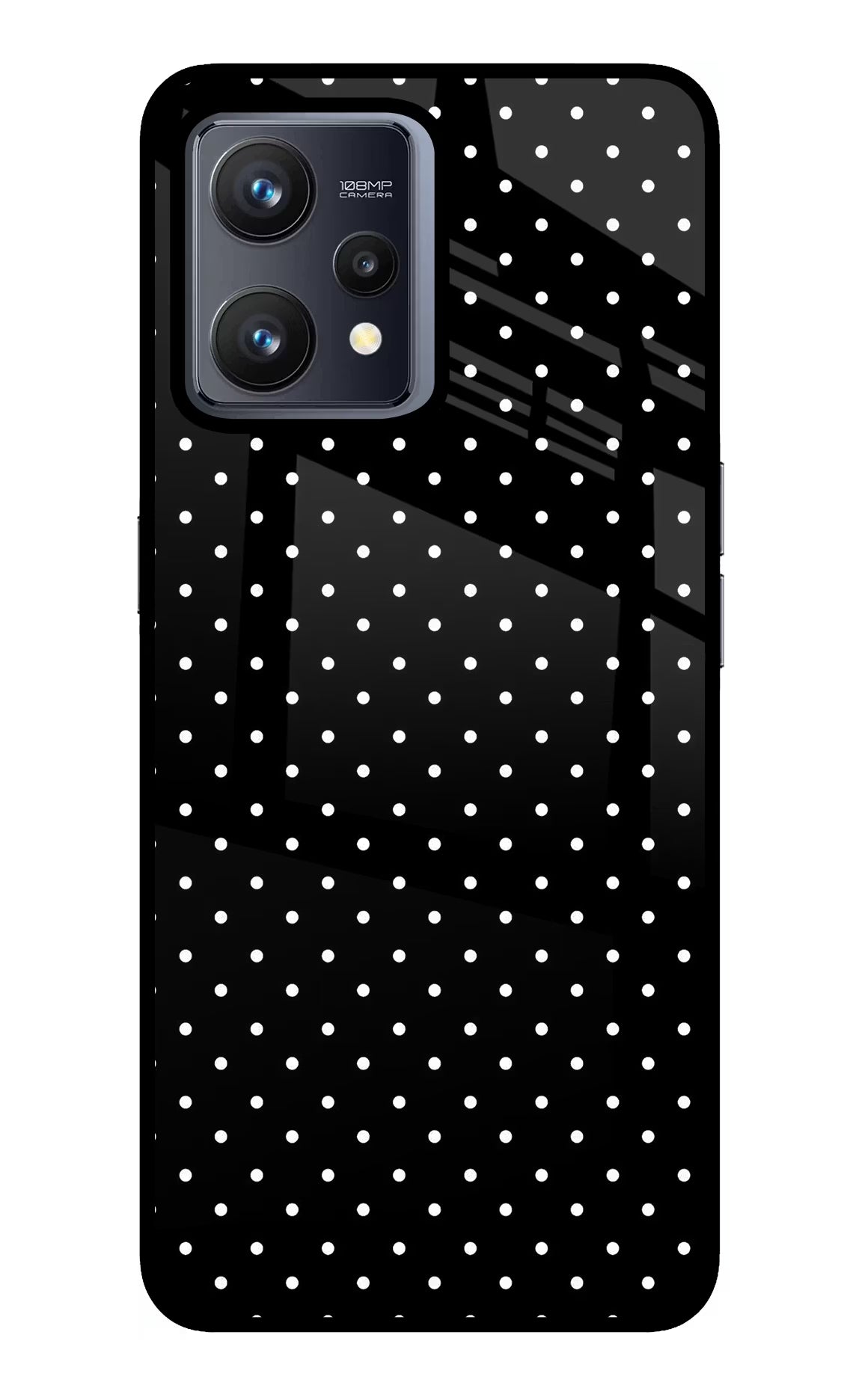 White Dots Realme 9 4G Back Cover - White Dots Realme 9 4G Glass Case Back Cover by Casekaro White Dots Realme 9 4G Glass Case Back Cover by Casekaro