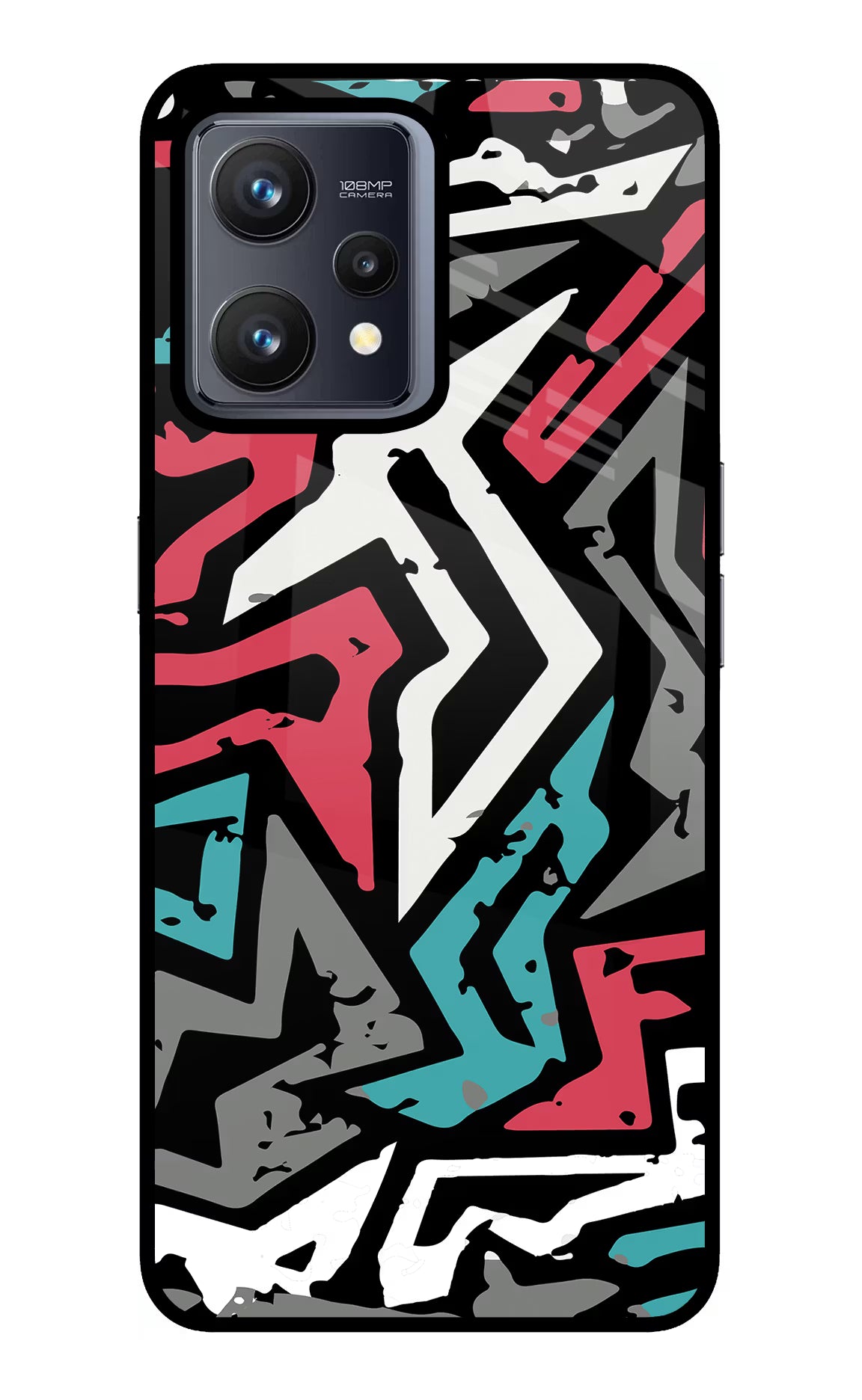 Geometric Graffiti Realme 9 4G Glass Case - Geometric Graffiti Realme 9 4G Glass Case Geometric Graffiti Realme 9 4G Glass Case