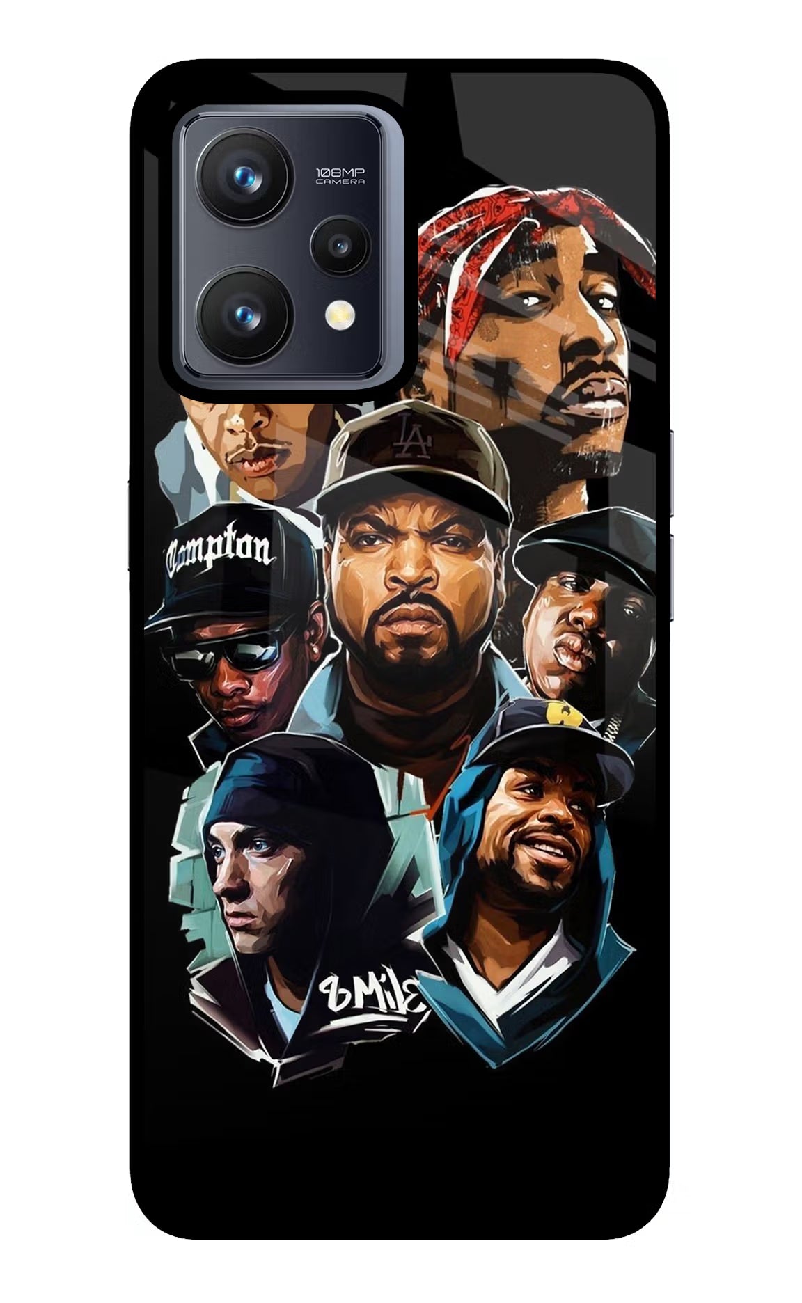 Rappers Realme 9 4G Back Cover - Rappers Realme 9 4G Glass Case Back Cover by Casekaro Rappers Realme 9 4G Glass Case Back Cover by Casekaro