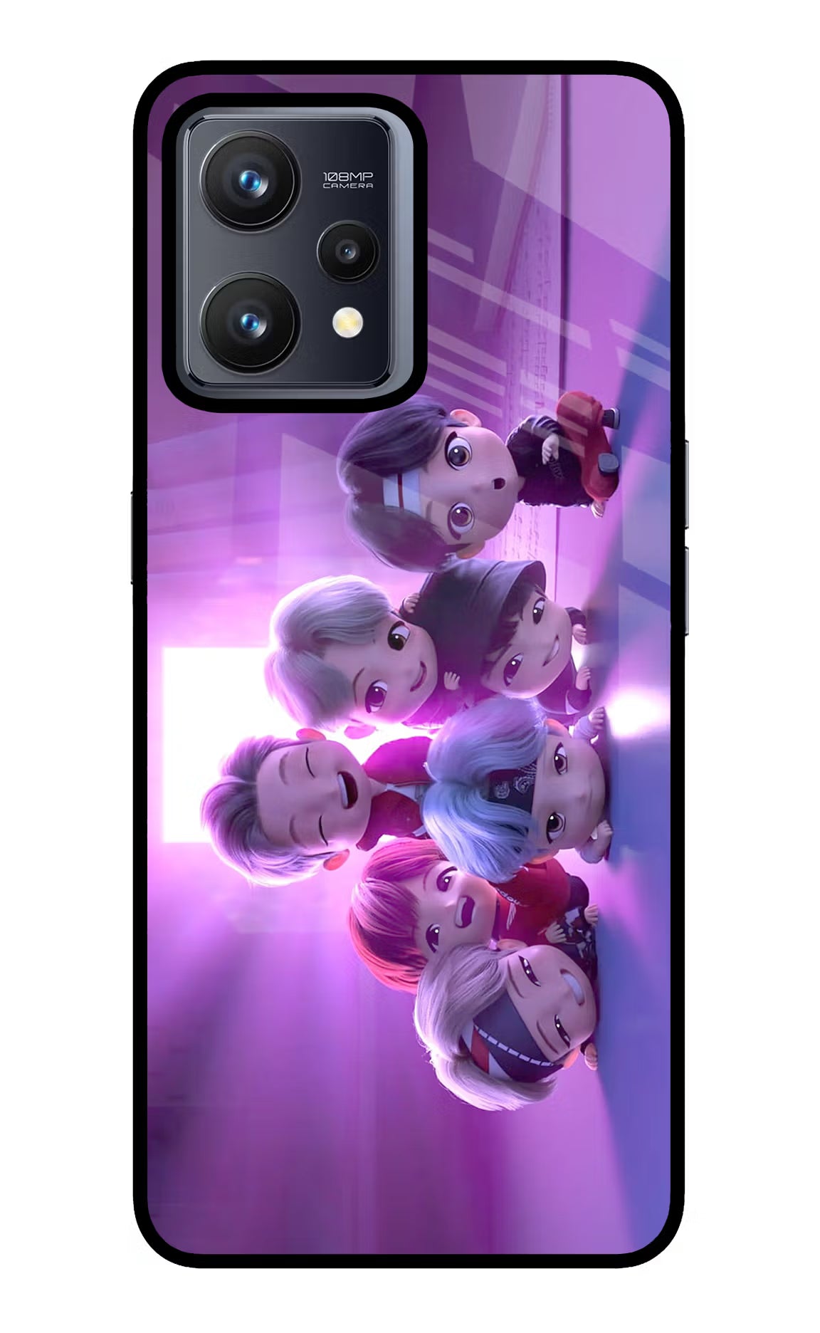 BTS Chibi Realme 9 4G Glass Case - BTS Chibi Realme 9 4G Glass Case BTS Chibi Realme 9 4G Glass Case
