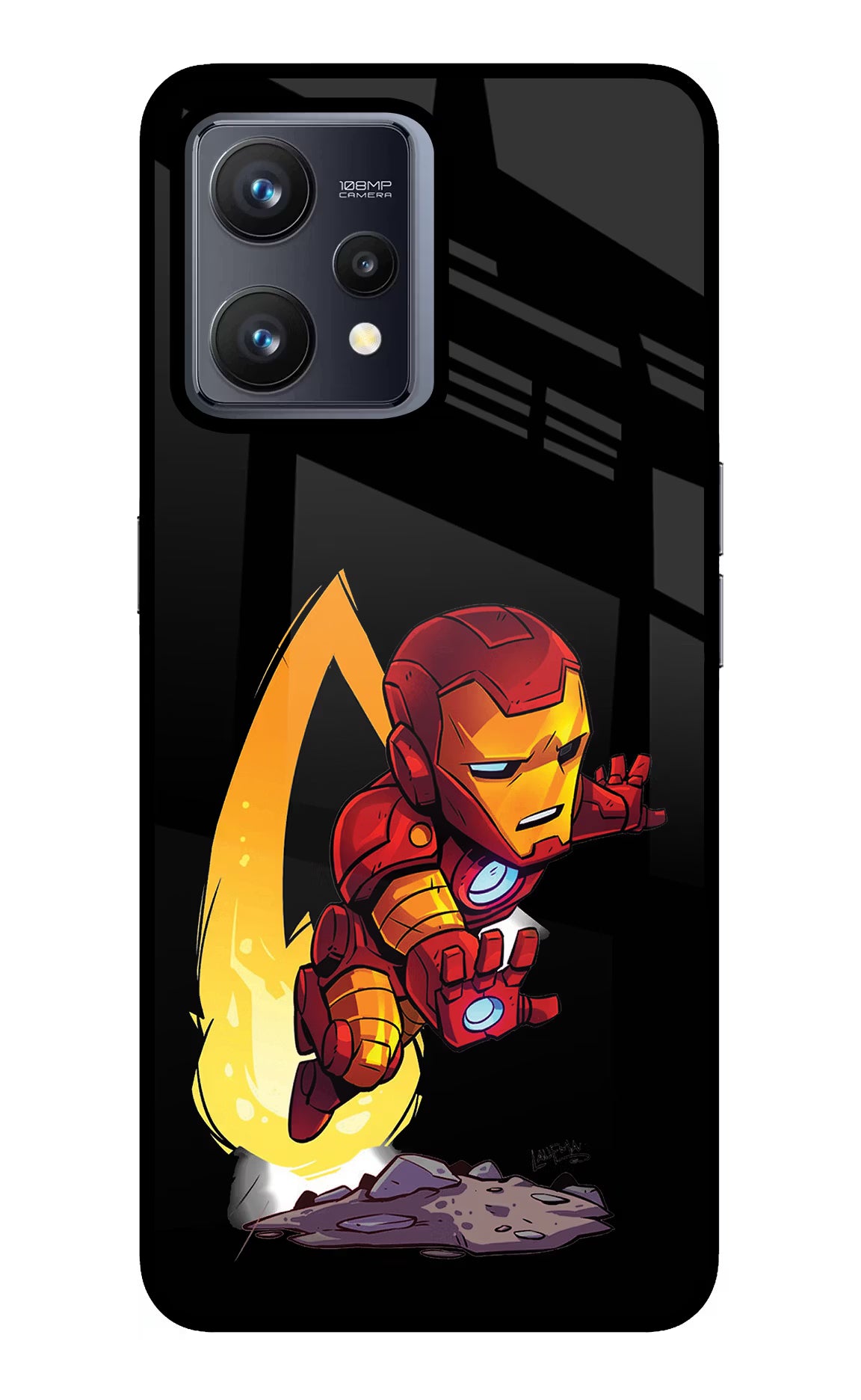 IronMan Realme 9 4G Back Cover - IronMan Realme 9 4G Glass Case Back Cover by Casekaro IronMan Realme 9 4G Glass Case Back Cover by Casekaro