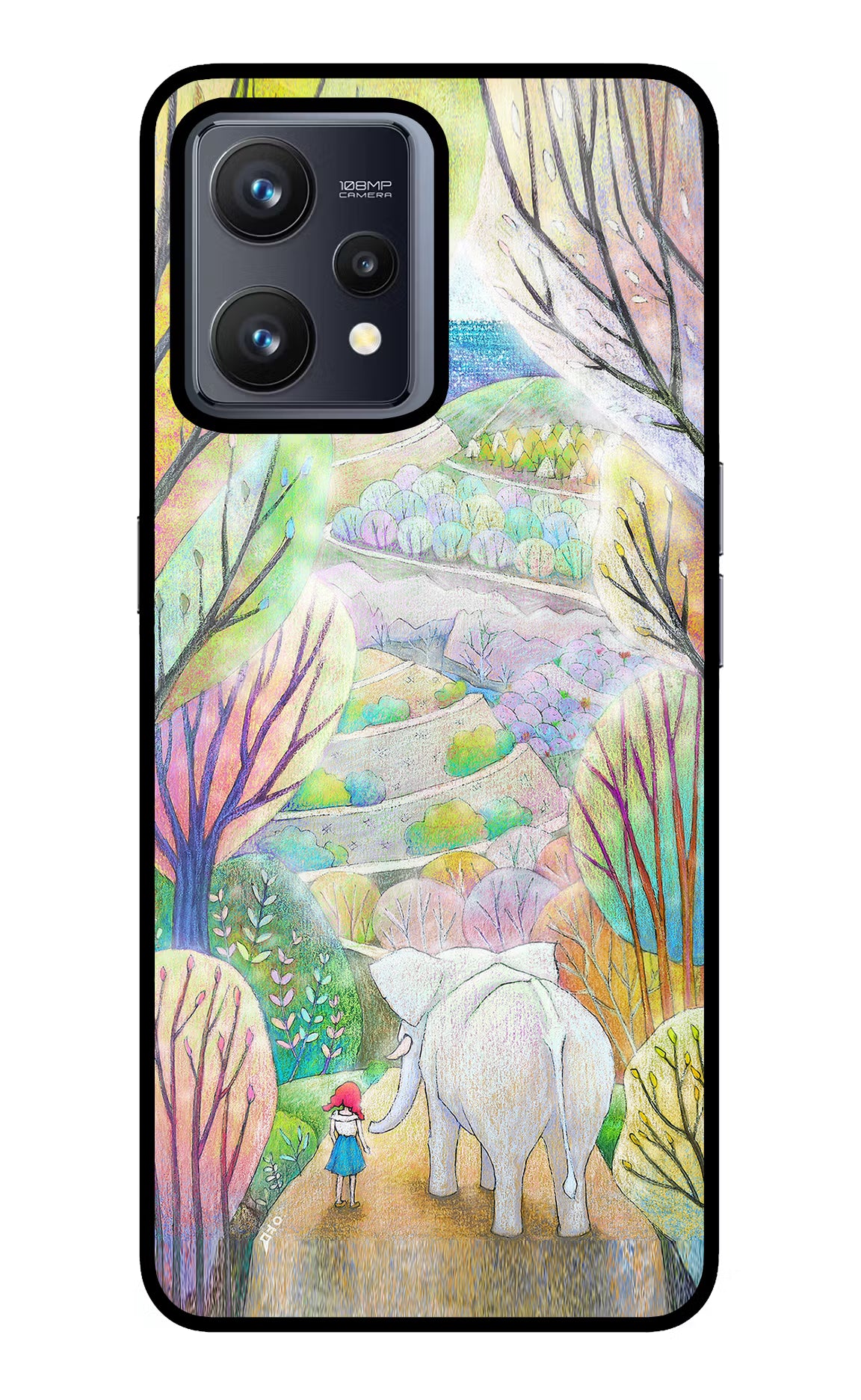 Nature Painting Realme 9 4G Back Cover - Nature Painting Realme 9 4G Glass Case Back Cover by Casekaro Nature Painting Realme 9 4G Glass Case Back Cover by Casekaro
