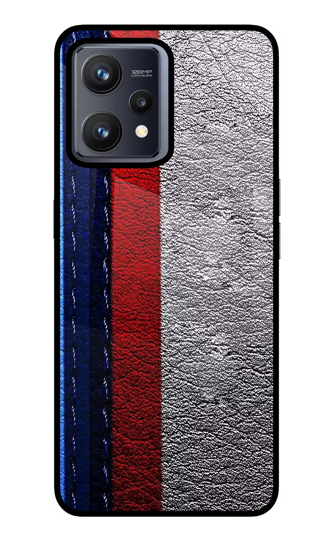 BMW Stripes Realme 9 4G Glass Case - BMW Stripes Realme 9 4G Glass Case BMW Stripes Realme 9 4G Glass Case