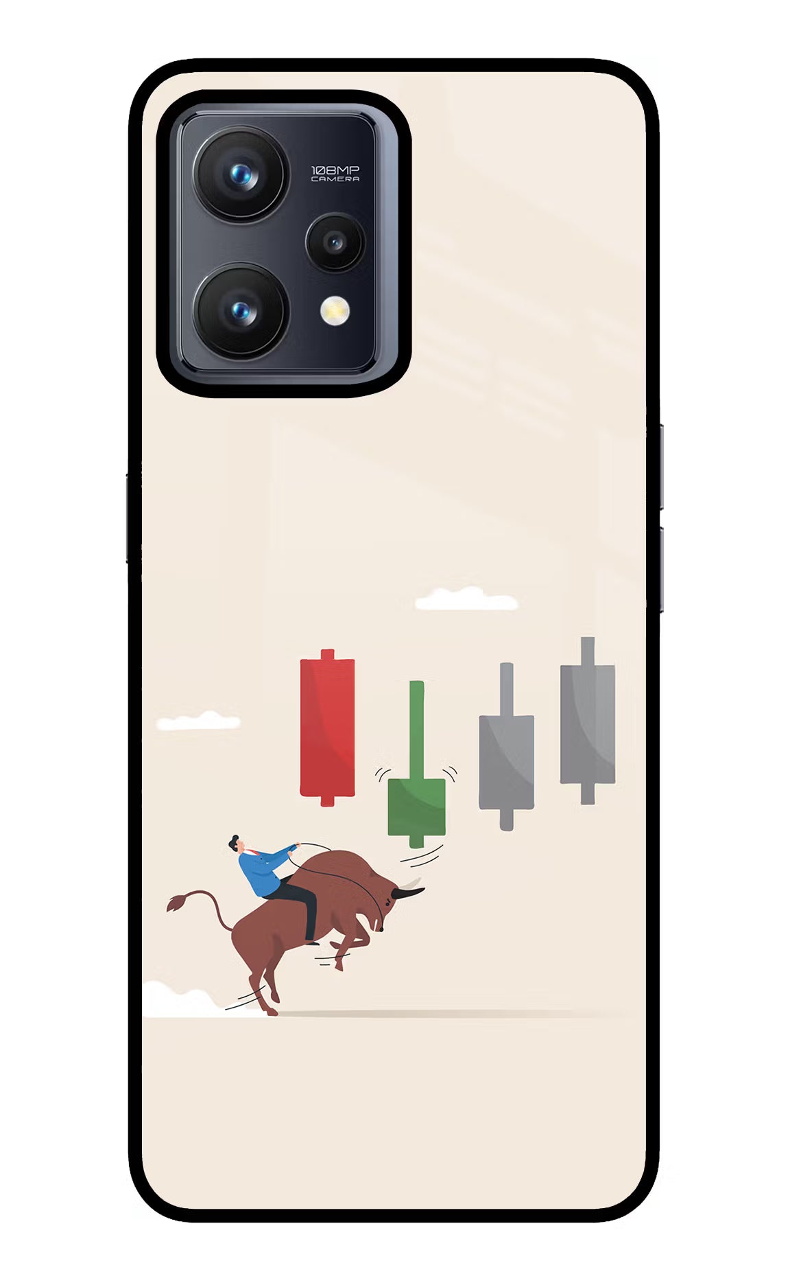 Bull Trading Momentum Realme 9 4G Glass Case - Bull Trading Momentum Realme 9 4G Glass Case Bull Trading Momentum Realme 9 4G Glass Case