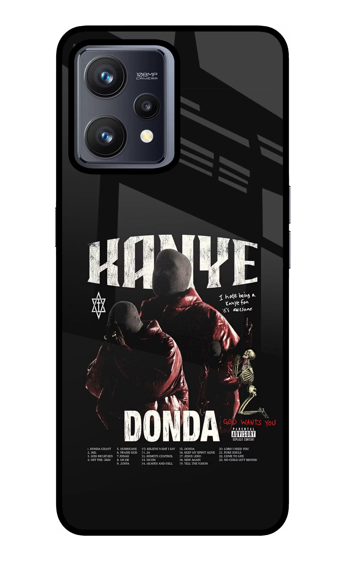 Donda Kanye West Realme 9 4G Back Cover - Donda Kanye West Realme 9 4G Glass Case Back Cover by Casekaro Donda Kanye West Realme 9 4G Glass Case Back Cover by Casekaro