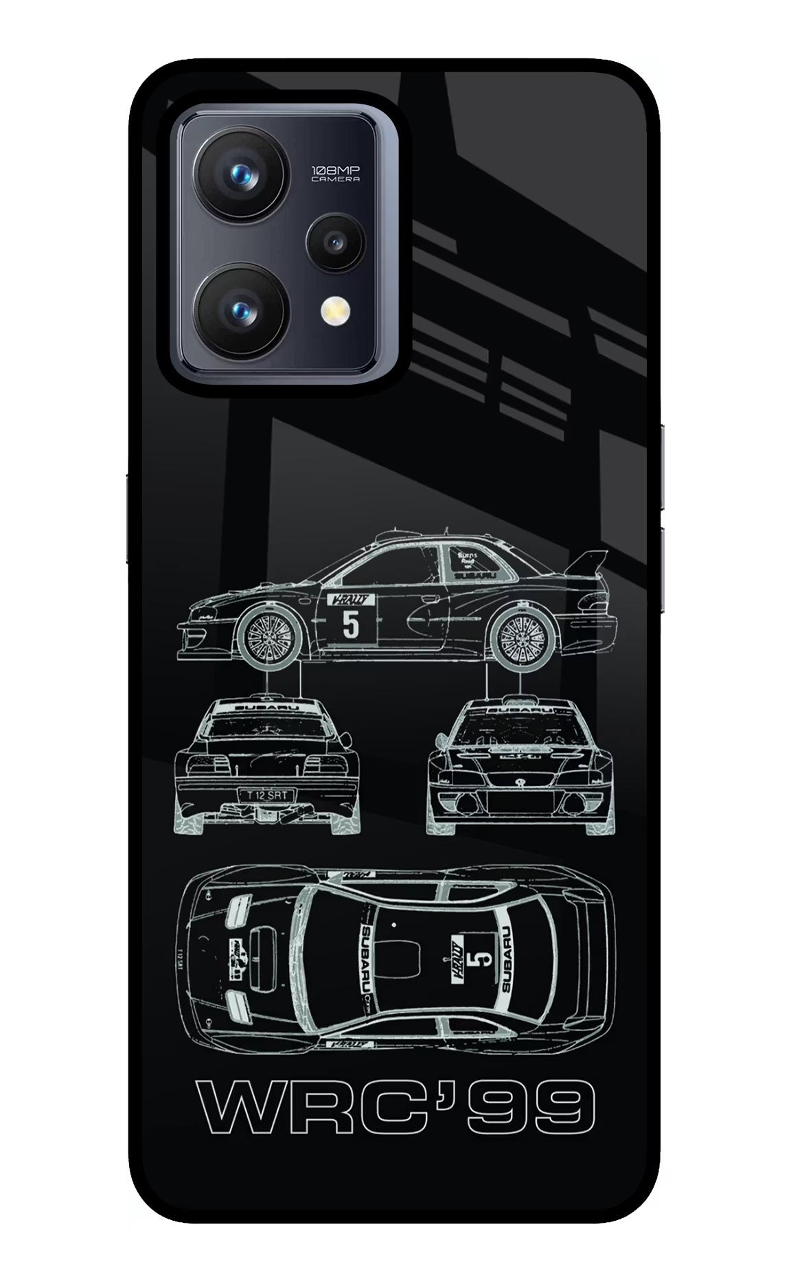 WRC'99 Realme 9 4G Back Cover - WRC'99 Realme 9 4G Glass Case Back Cover by Casekaro WRC'99 Realme 9 4G Glass Case Back Cover by Casekaro