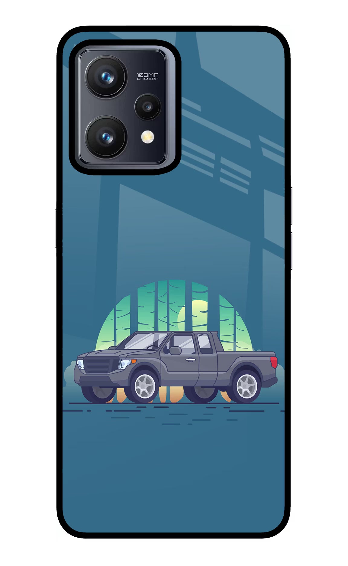 Retro Garage Vibe Realme 9 4G Back Cover - Retro Garage Vibe Realme 9 4G Glass Case Back Cover by Casekaro Retro Garage Vibe Realme 9 4G Glass Case Back Cover by Casekaro