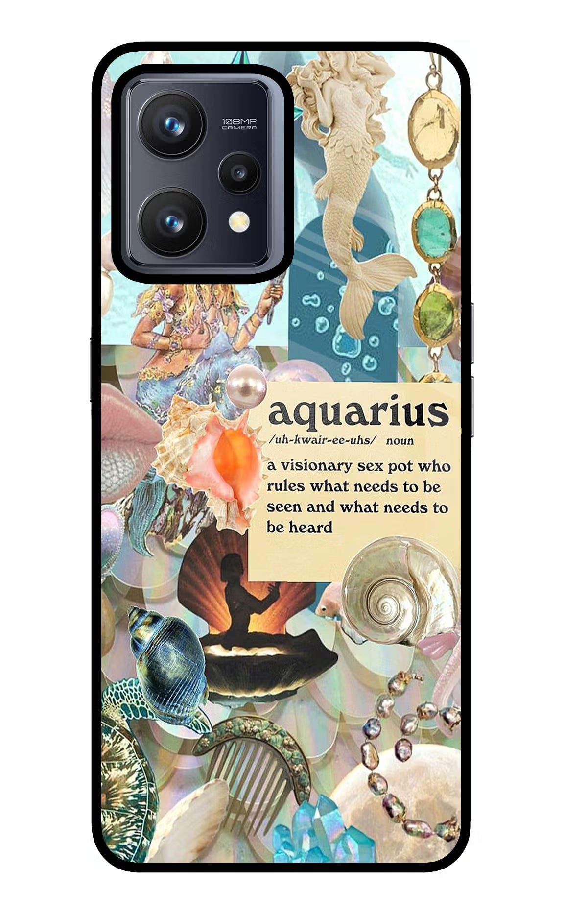 Aquarius Zodiac Realme 9 4G Glass Case - Aquarius Zodiac Realme 9 4G Glass Case Aquarius Zodiac Realme 9 4G Glass Case