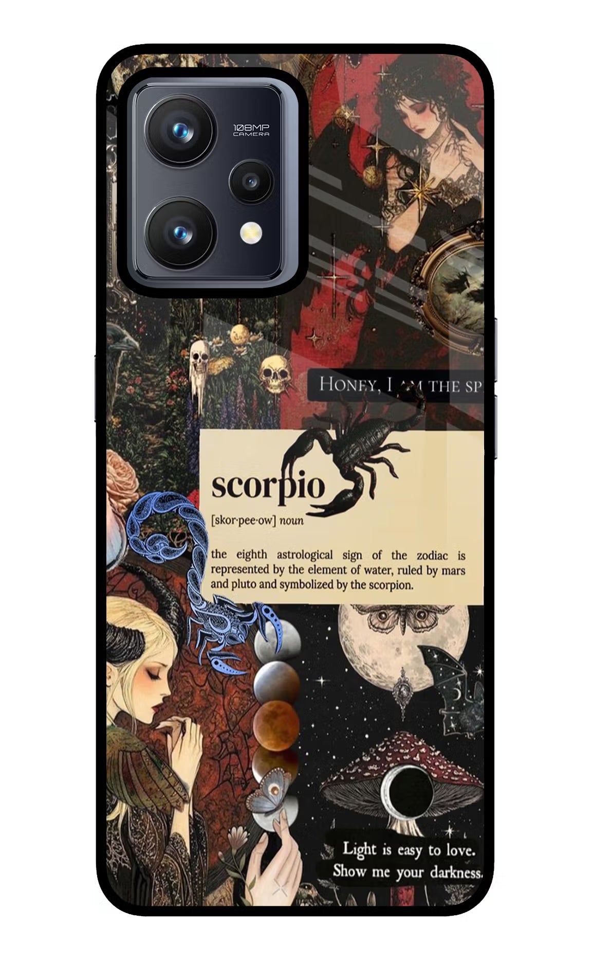 Scorpio Zodiac Realme 9 4G Back Cover - Scorpio Zodiac Realme 9 4G Glass Case Back Cover by Casekaro Scorpio Zodiac Realme 9 4G Glass Case Back Cover by Casekaro