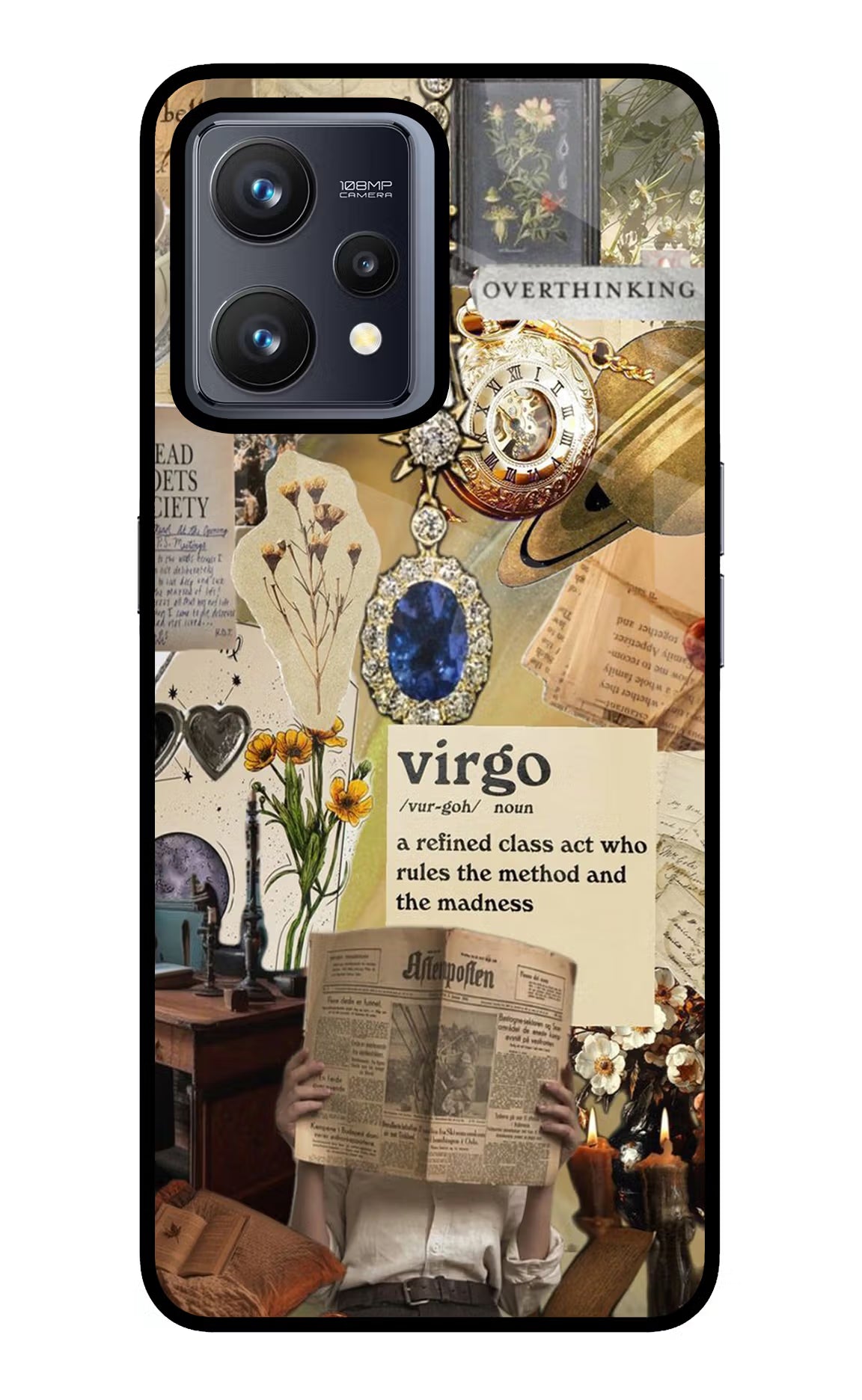 Virgo Zodiac Realme 9 4G Back Cover - Virgo Zodiac Realme 9 4G Glass Case Back Cover by Casekaro Virgo Zodiac Realme 9 4G Glass Case Back Cover by Casekaro