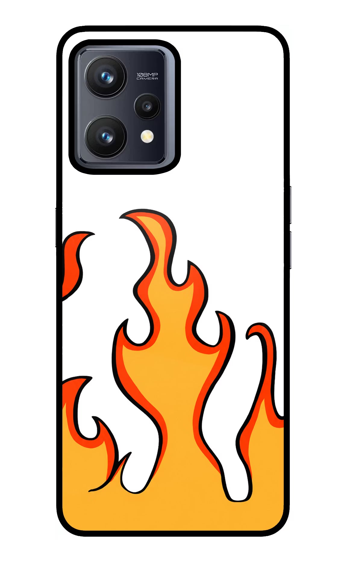 Fired Up – White Realme 9 4G Glass Case - Fired Up – White Realme 9 4G Glass Case Fired Up – White Realme 9 4G Glass Case