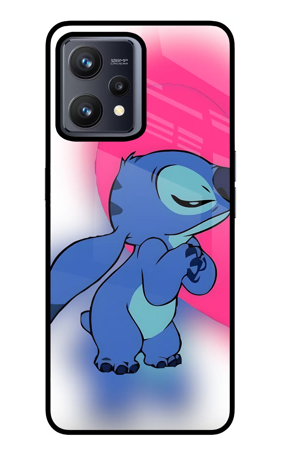 Stitch Hug Realme 9 4G Glass Case - Stitch Hug Realme 9 4G Glass Case Stitch Hug Realme 9 4G Glass Case