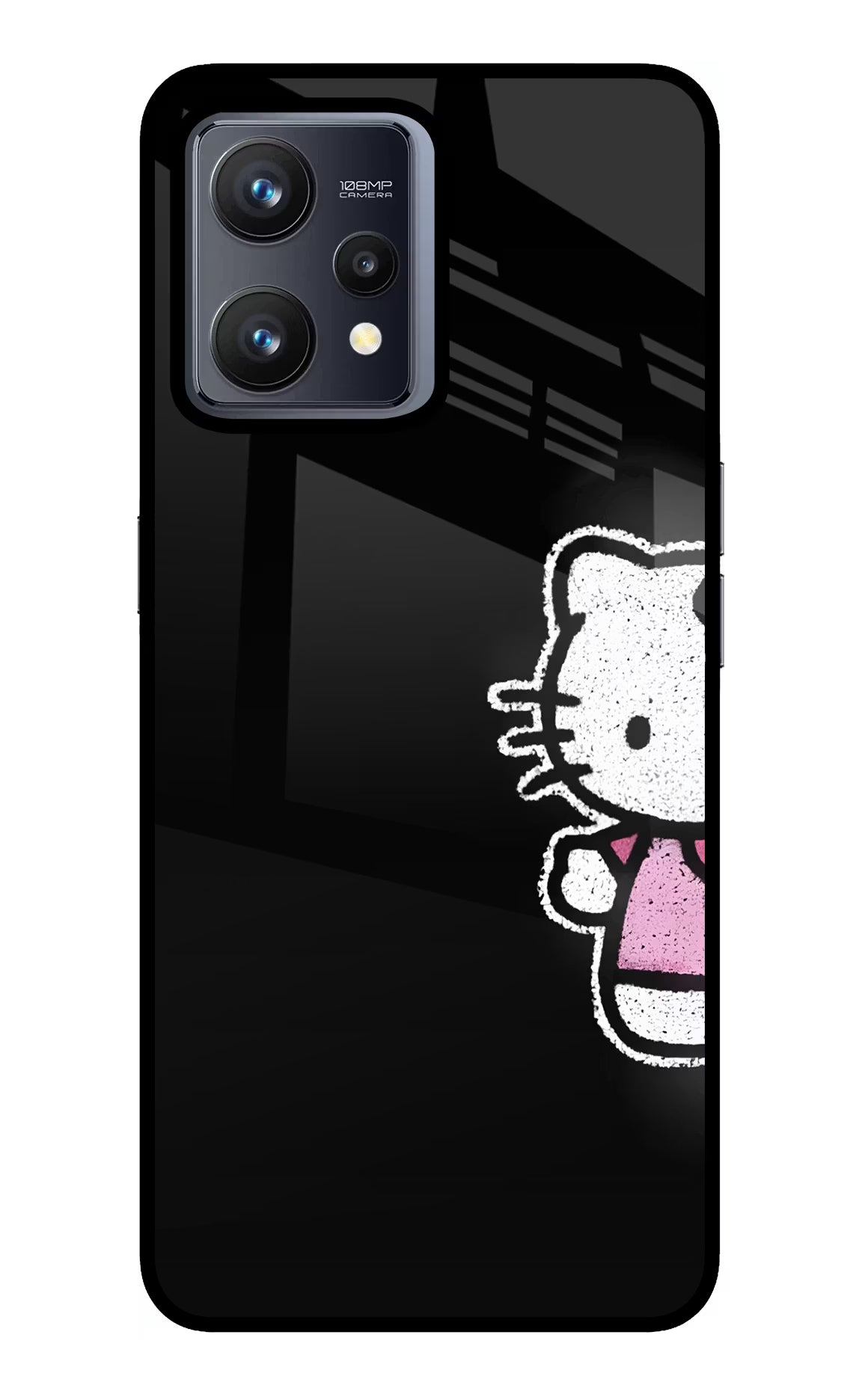 Kitty Charm Realme 9 4G Glass Case - Kitty Charm Realme 9 4G Glass Case Kitty Charm Realme 9 4G Glass Case