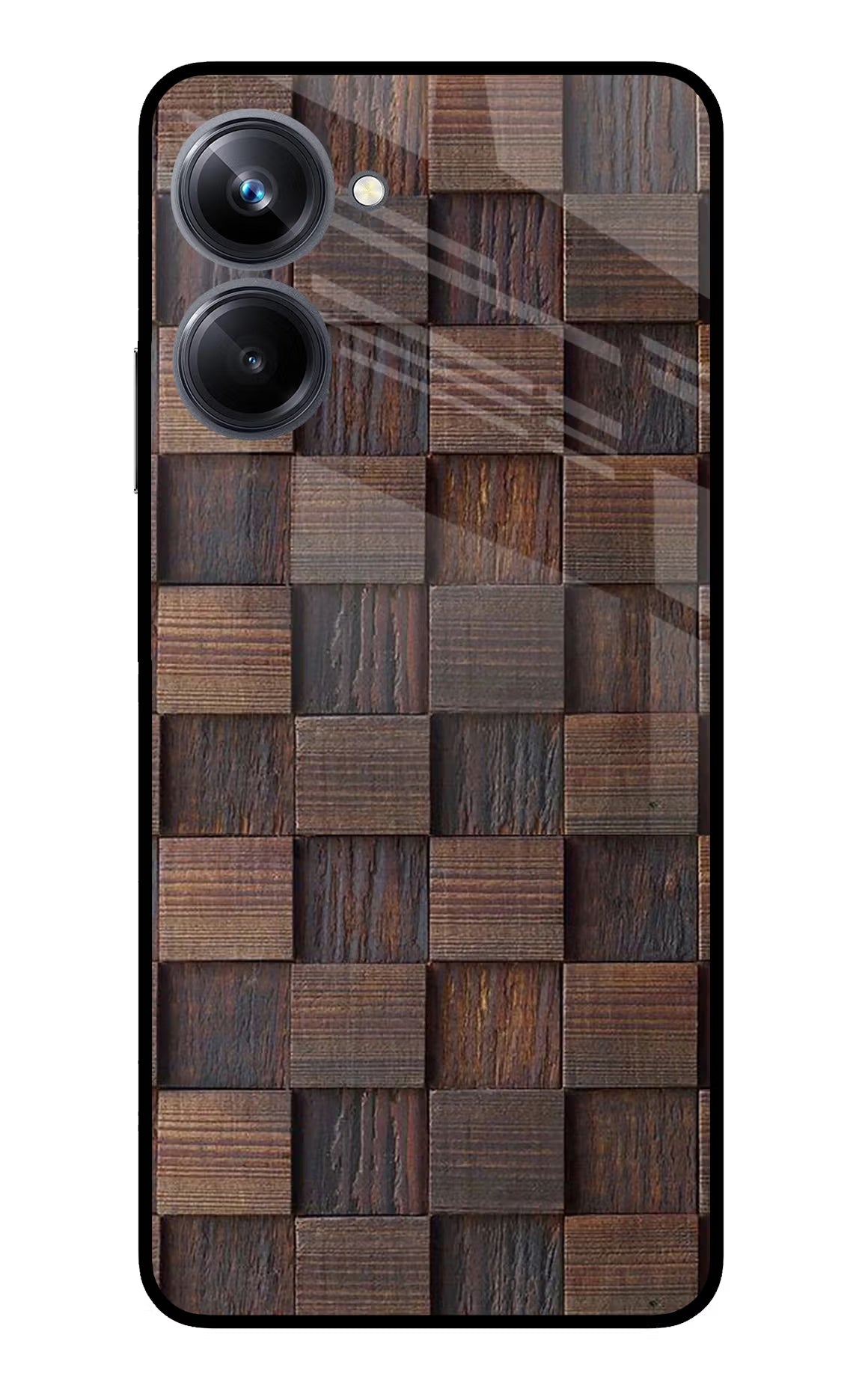 Wooden Cube Design Realme 10 Pro 5G Back Cover - Wooden Cube Design Realme 10 Pro 5G Glass Case Back Cover by Casekaro Wooden Cube Design Realme 10 Pro 5G Glass Case Back Cover by Casekaro