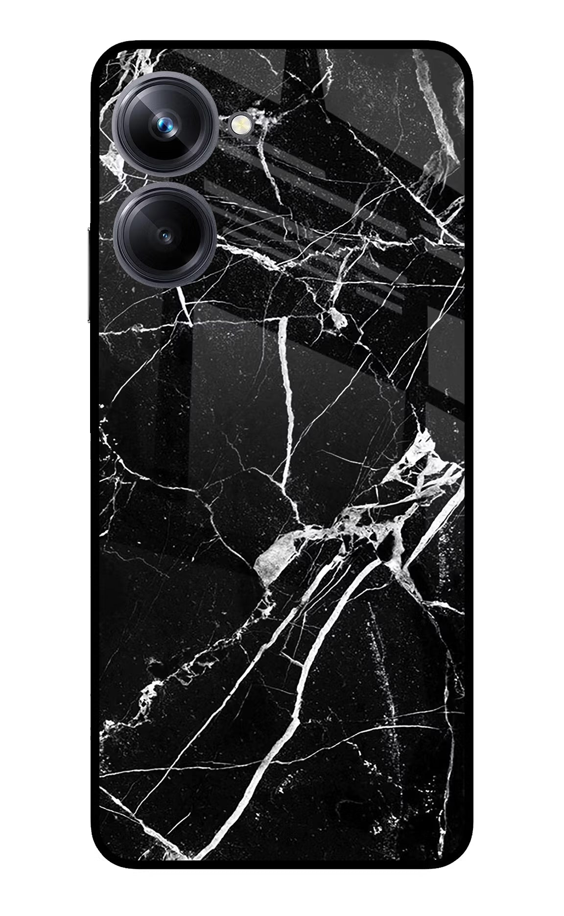 Black Marble Pattern Realme 10 Pro 5G Glass Case - Black Marble Pattern Realme 10 Pro 5G Glass Case Black Marble Pattern Realme 10 Pro 5G Glass Case