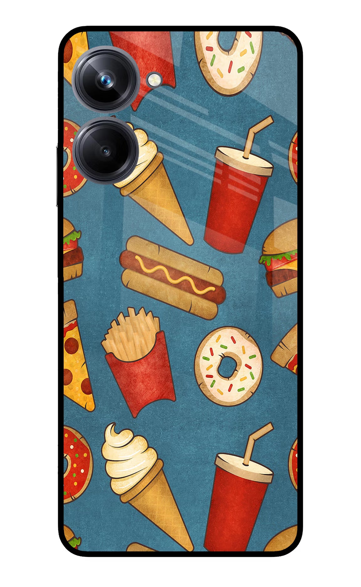Foodie Realme 10 Pro 5G Back Cover - Foodie Realme 10 Pro 5G Glass Case Back Cover by Casekaro Foodie Realme 10 Pro 5G Glass Case Back Cover by Casekaro