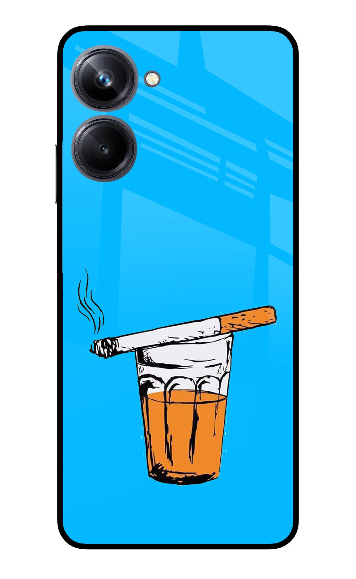 Chai Sutta Realme 10 Pro 5G Back Cover - Chai Sutta Realme 10 Pro 5G Glass Case Back Cover by Casekaro Chai Sutta Realme 10 Pro 5G Glass Case Back Cover by Casekaro