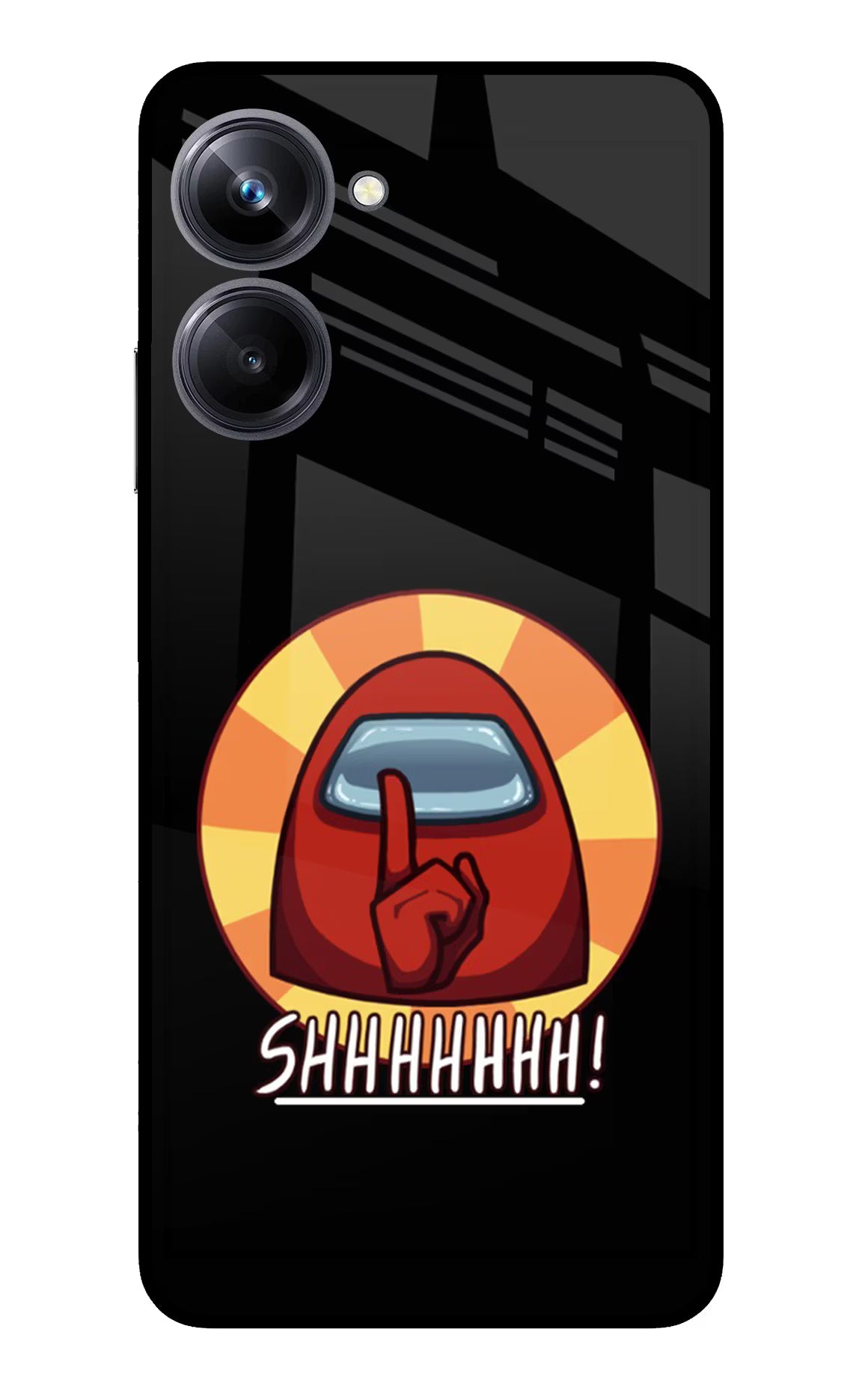 Among Us Shhh! Realme 10 Pro 5G Glass Case - Among Us Shhh! Realme 10 Pro 5G Glass Case Among Us Shhh! Realme 10 Pro 5G Glass Case