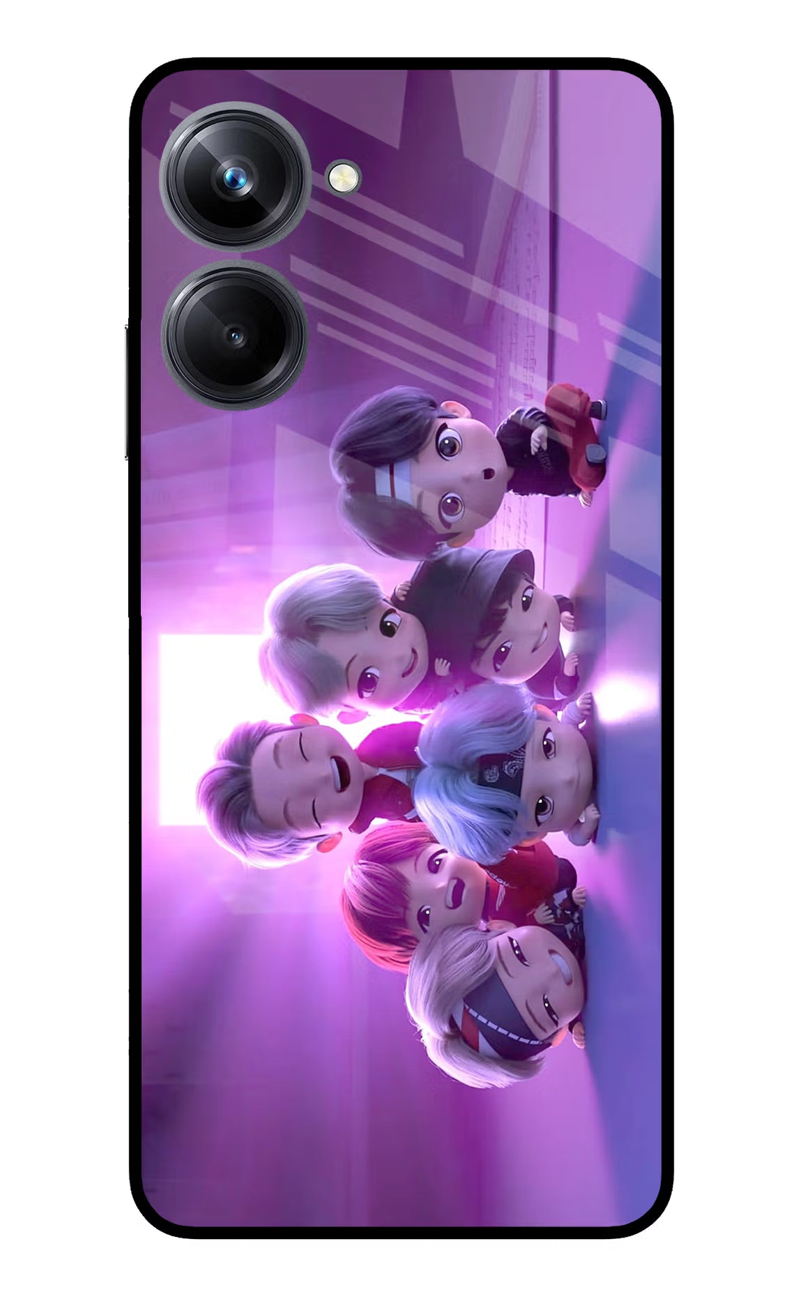 BTS Chibi Realme 10 Pro 5G Glass Case - BTS Chibi Realme 10 Pro 5G Glass Case BTS Chibi Realme 10 Pro 5G Glass Case